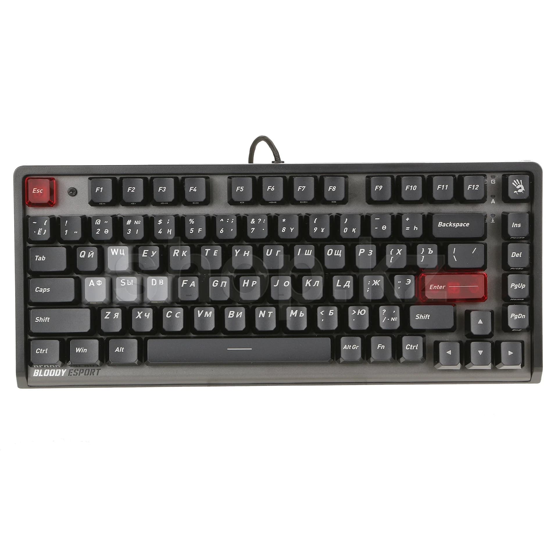 A4TECH BLOODY LK70 ESPORTS LIGHT STRIKE GAMING MECHANICAL NEON KEYBOARD USB US+RUSSIAN