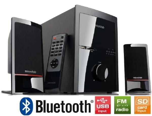 Microlab Subwoofer X2BT 2.1 BLACK 46W(13W*2 + 20W), Bluetooth 5.0