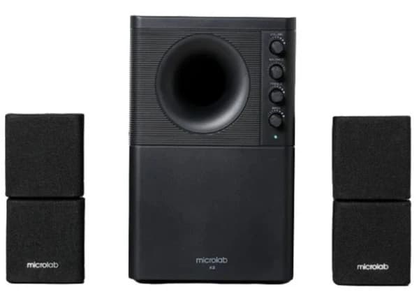 Microlab Subwoofer X2BT 2.1 BLACK 46W(13W*2 + 20W), Bluetooth 5.0