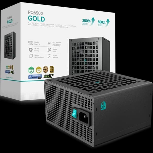 Power Unit DEEPCOOL PQ650G 650W 80 PLUS GOLD certified 100-240V/ATX12V 2.3 & SSI EPS 12V