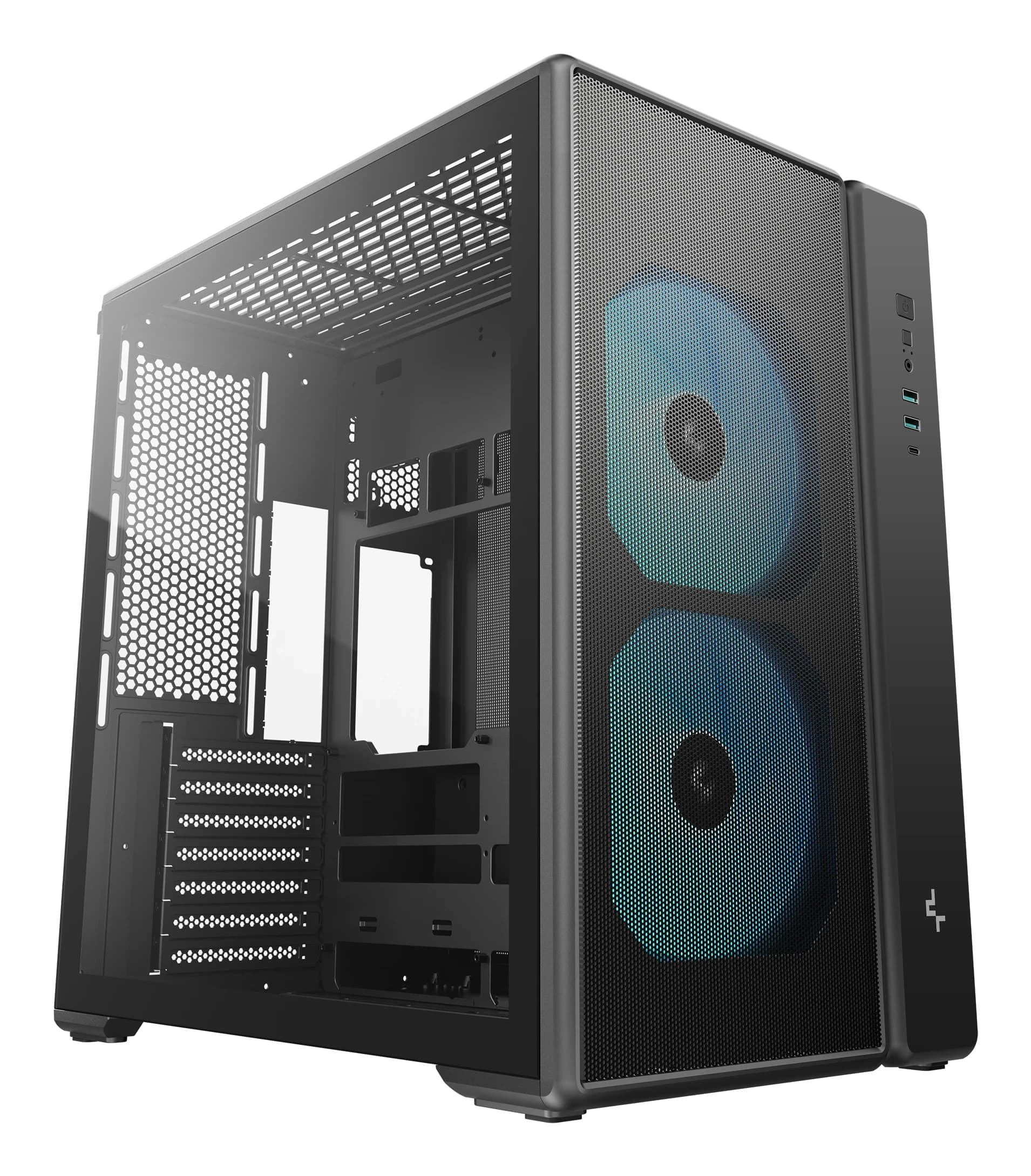 DEEPCOOL ATX CG590 MESH 2F w/o PSU USB3.0×2 Front , Type-C + 2 fans