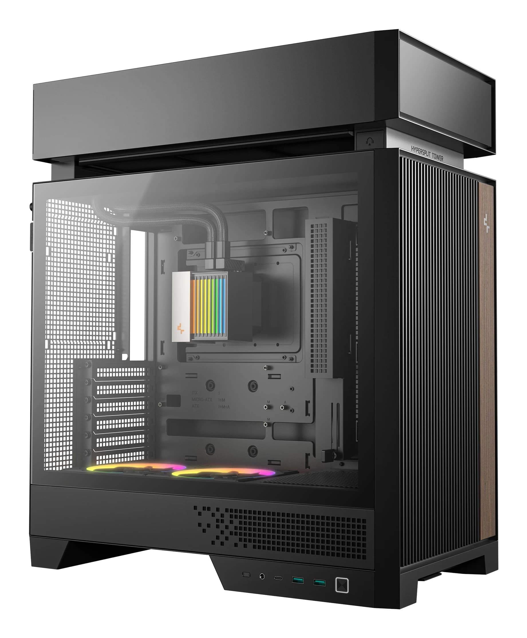 DEEPCOOL ATX CL6600 w/o PSU 2*USB 3.0 + 2xARGB 120mm fan + 360mm Liquid Cooler