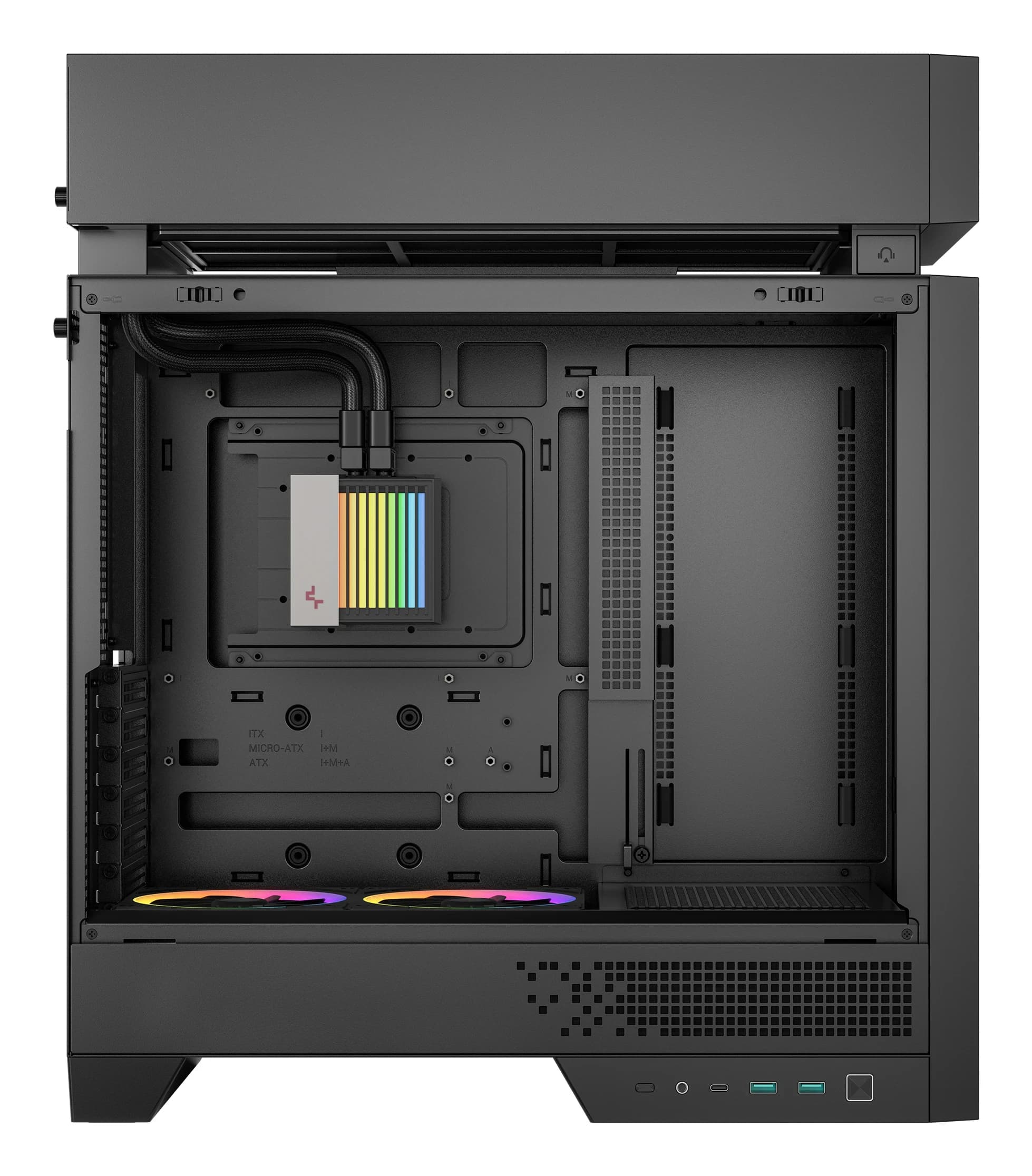 DEEPCOOL ATX CL6600 w/o PSU 2*USB 3.0 + 2xARGB 120mm fan + 360mm Liquid Cooler