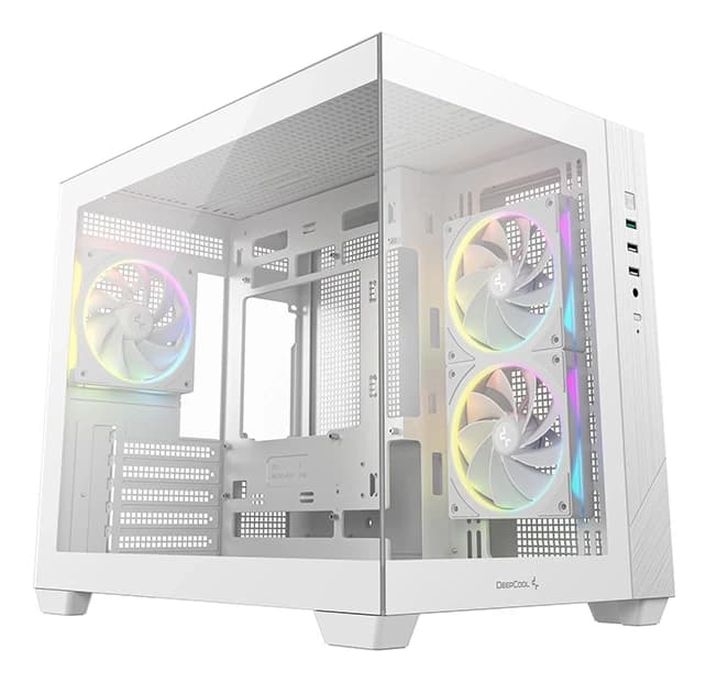 DEEPCOOL MATX CG330 3F WH WHITE w/o PSU USB3.0×2 Front + 3×120mm ARGB FANS