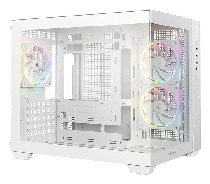 DEEPCOOL MATX CG330 3F WH WHITE w/o PSU USB3.0×2 Front + 3×120mm ARGB FANS