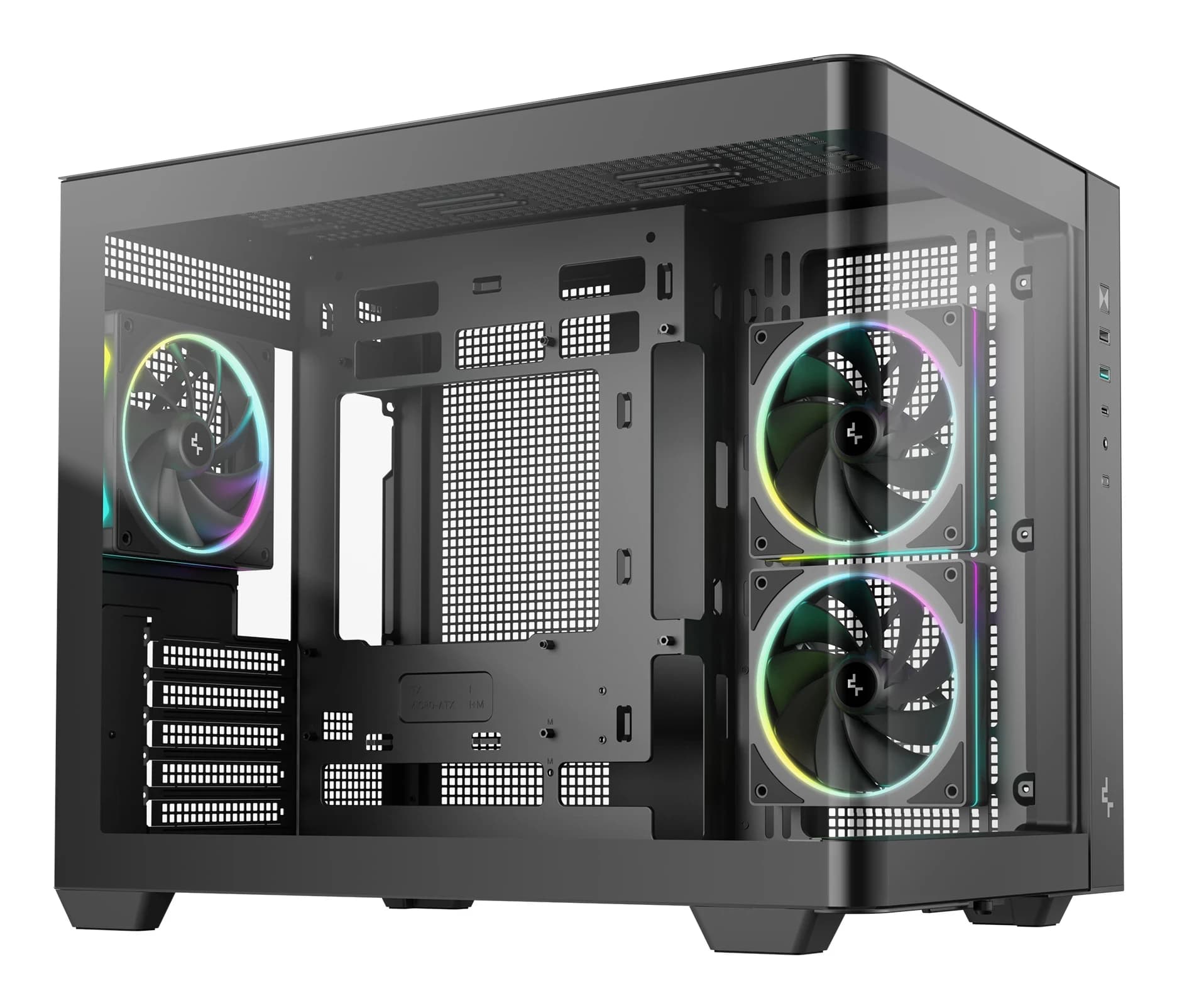 DEEPCOOL MATX CG330U 3F w/o PSU USB3.0×2 Front + 3×120mm FANS