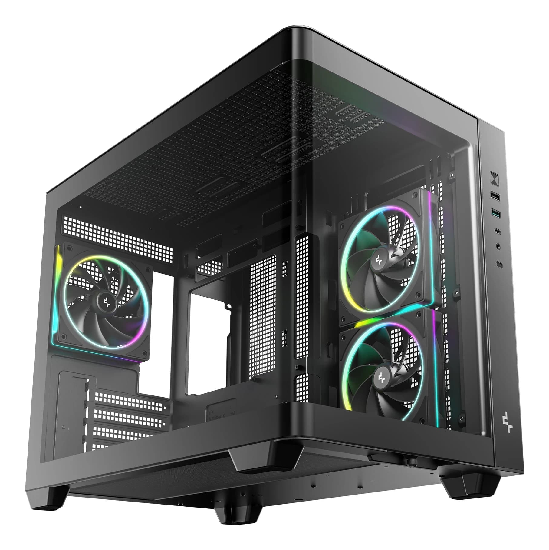 DEEPCOOL MATX CG330U 3F w/o PSU USB3.0×2 Front + 3×120mm FANS