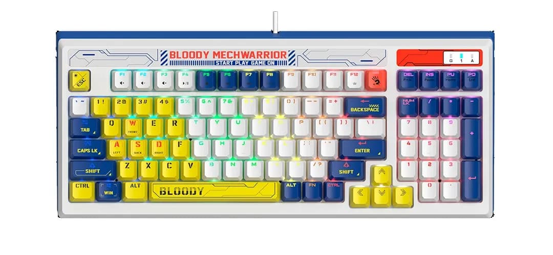 Клавиатура A4Tech Bloody B950 Warrior Blue, EN/RU