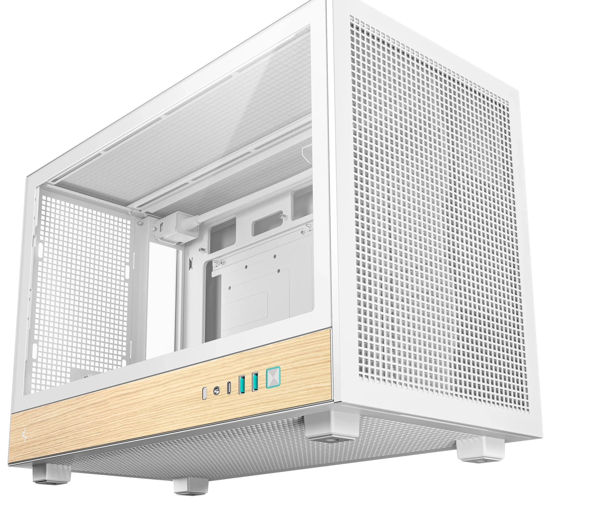 DEEPCOOL MATX CH260 WH WHITE WOOD w/o PSU USB 3.0 Front Type-C, Mesh panel