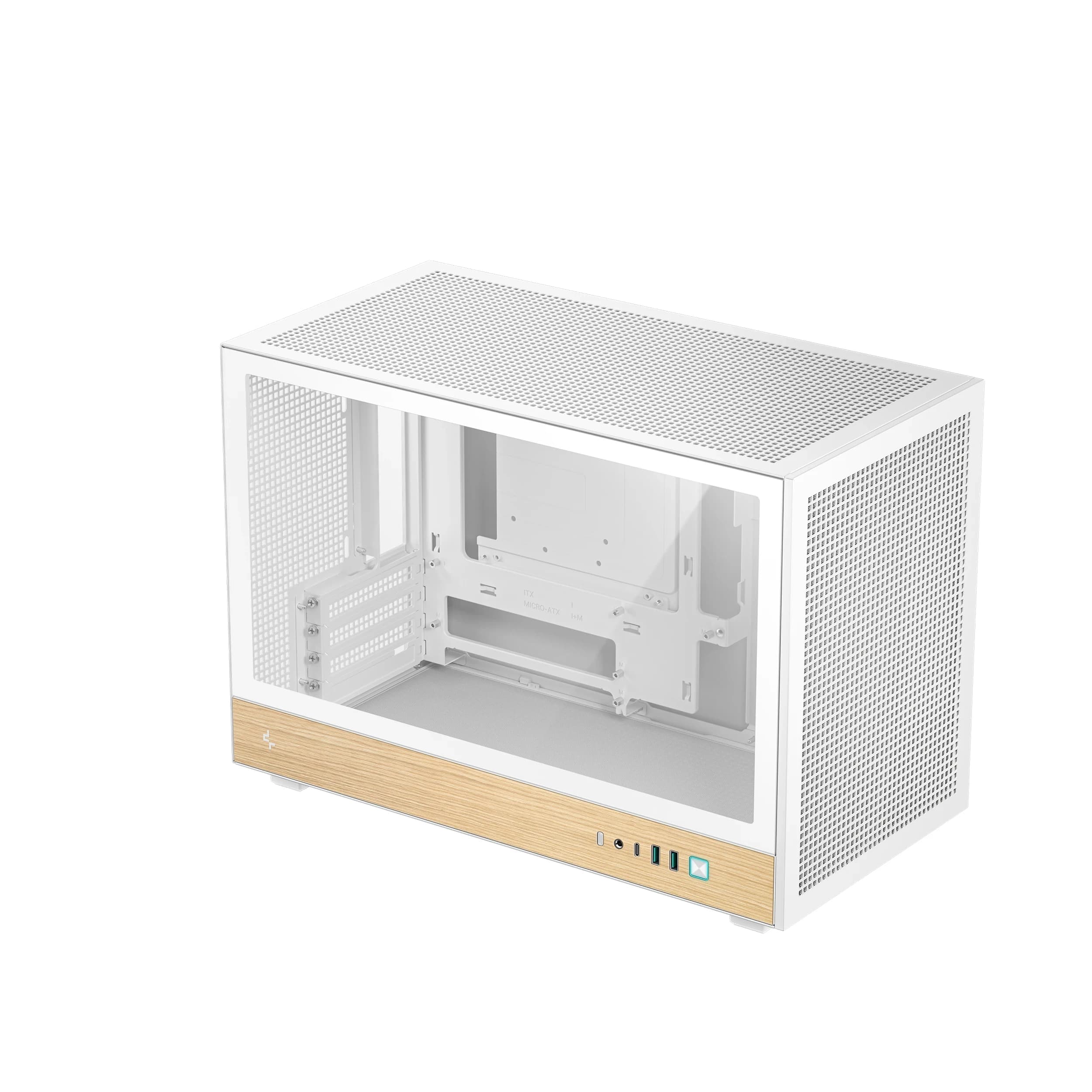 DEEPCOOL MATX CH260 WH WHITE WOOD w/o PSU USB 3.0 Front Type-C