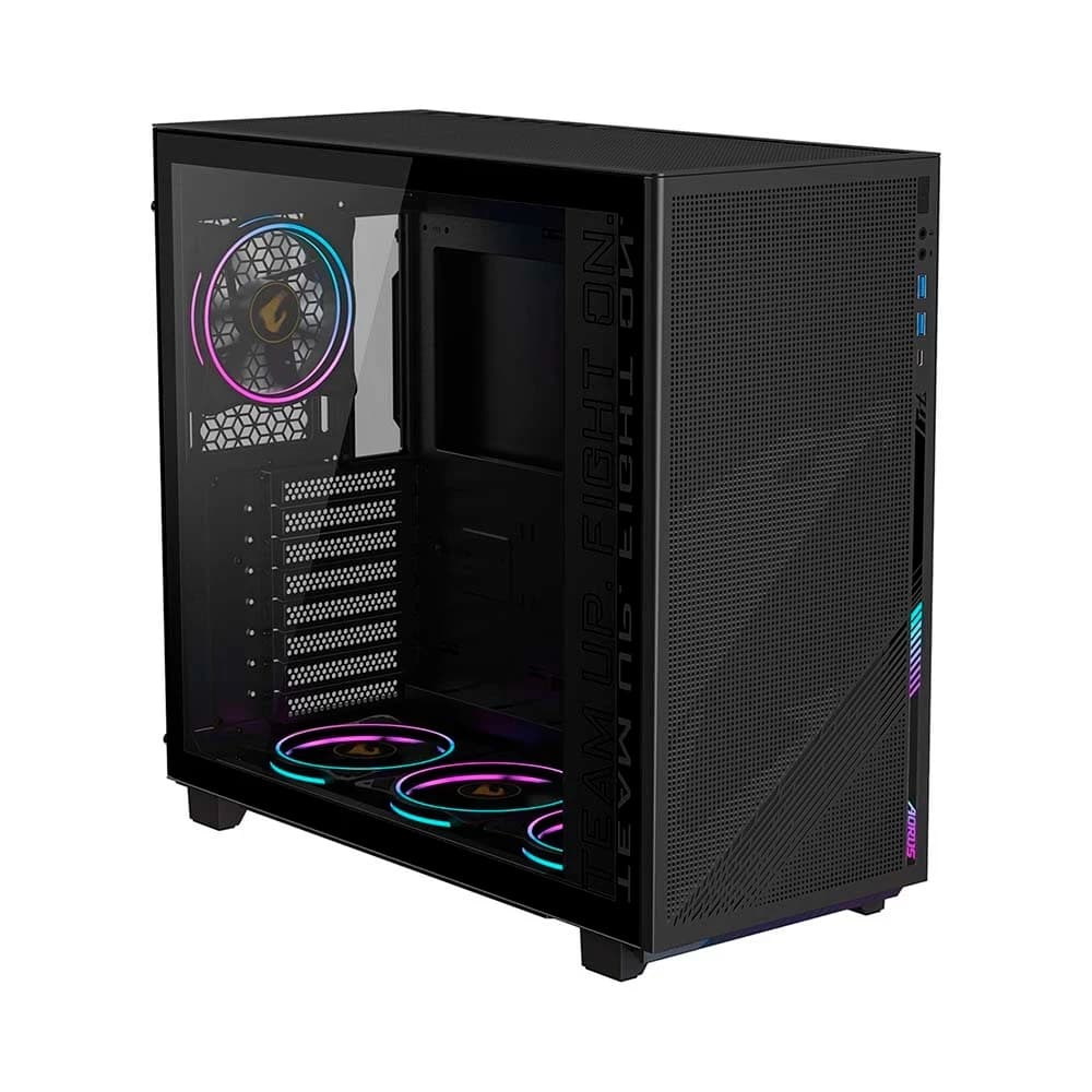 GIGABYTE ATX AORUS AC400G 2xUSB3.0,Type-C 3x120mm + 1x120mm ARGB PWM Fans BLACK