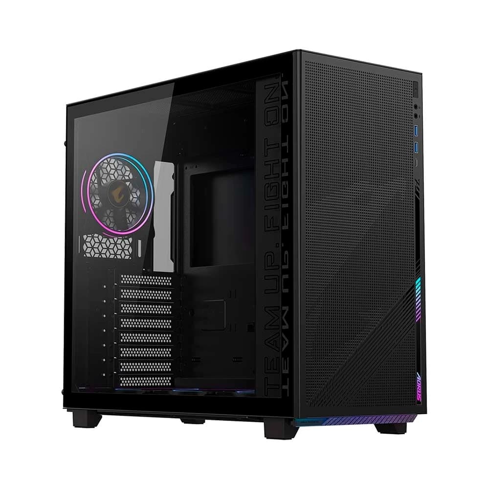 GIGABYTE ATX AORUS AC400G 2xUSB3.0,Type-C 3x120mm + 1x120mm ARGB PWM Fans BLACK
