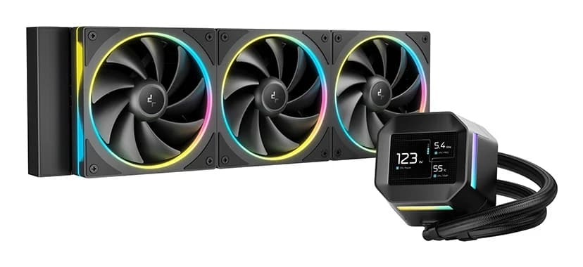 Система жидкостного охлаждения DeepCool LM360 (120 мм, 3 шт) чёрный