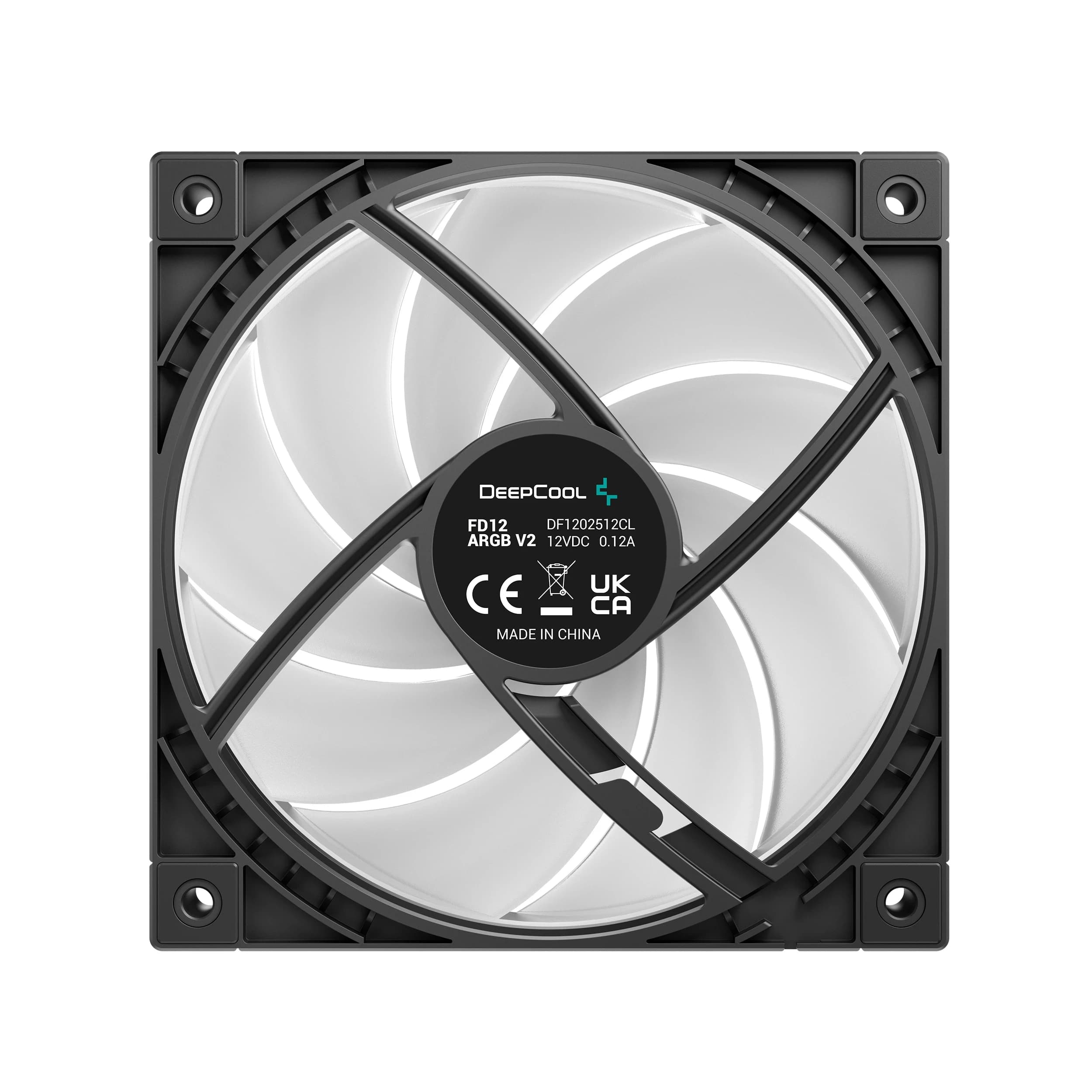 Cooler for PSU/CASE DEEPCOOL FD12 ARGB V2 PWM HDB BLACK 500-1900rpm 120mm