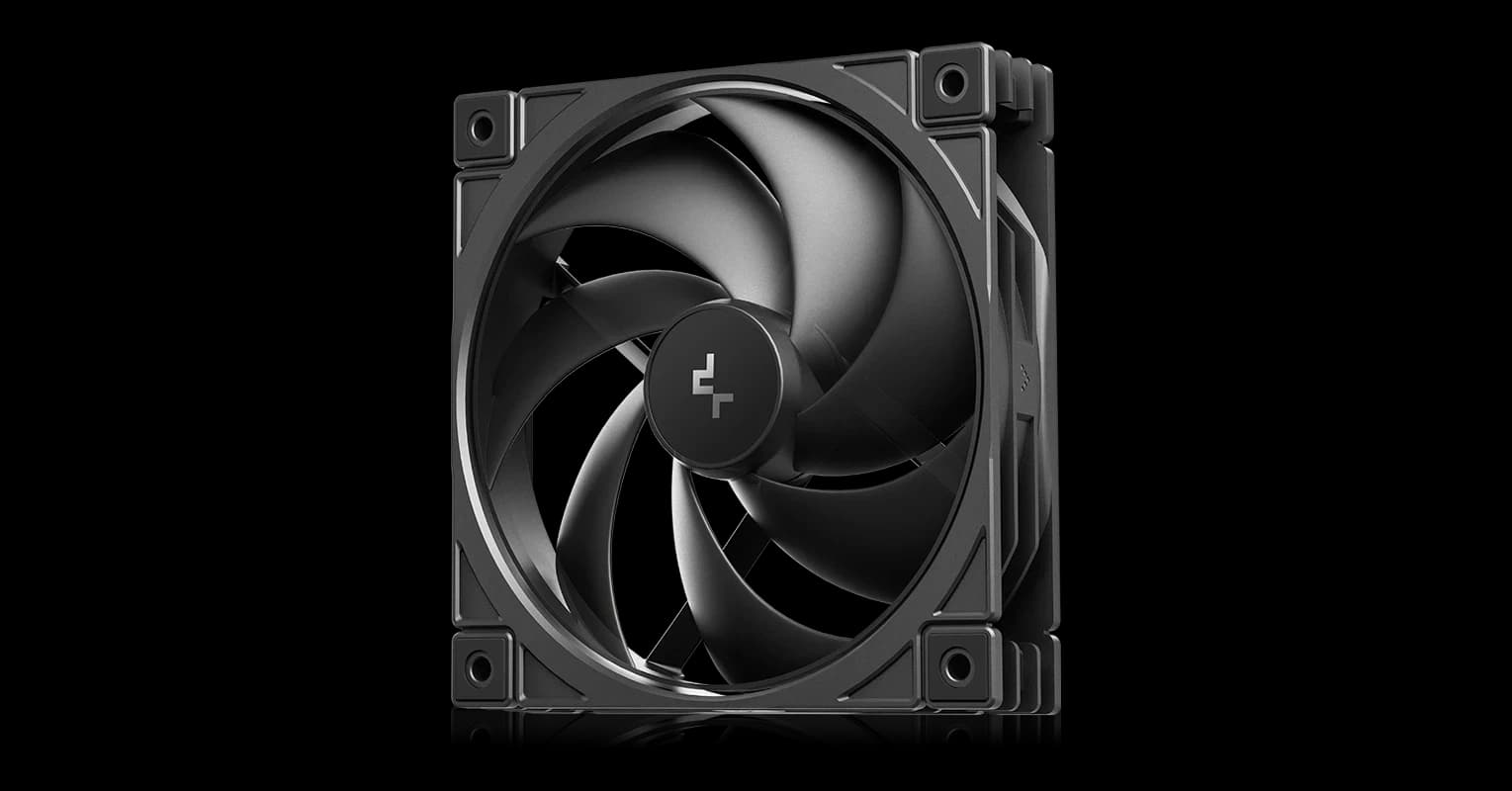 Вентилятор DeepCool FD12 V2 (120 мм, 500-2500 об/мин) чёрный