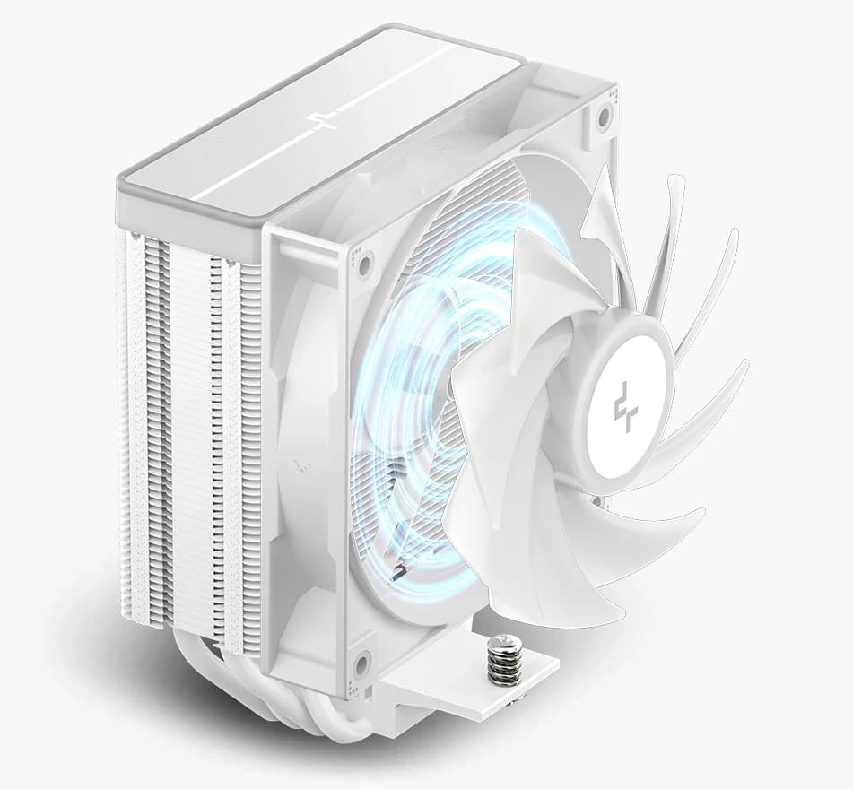 CPU cooler DEEPCOOL AG400 V2 WH ARGB LGA115*/1700/1200/AMD 120mm PWM fan,300-1850rpm,4HP