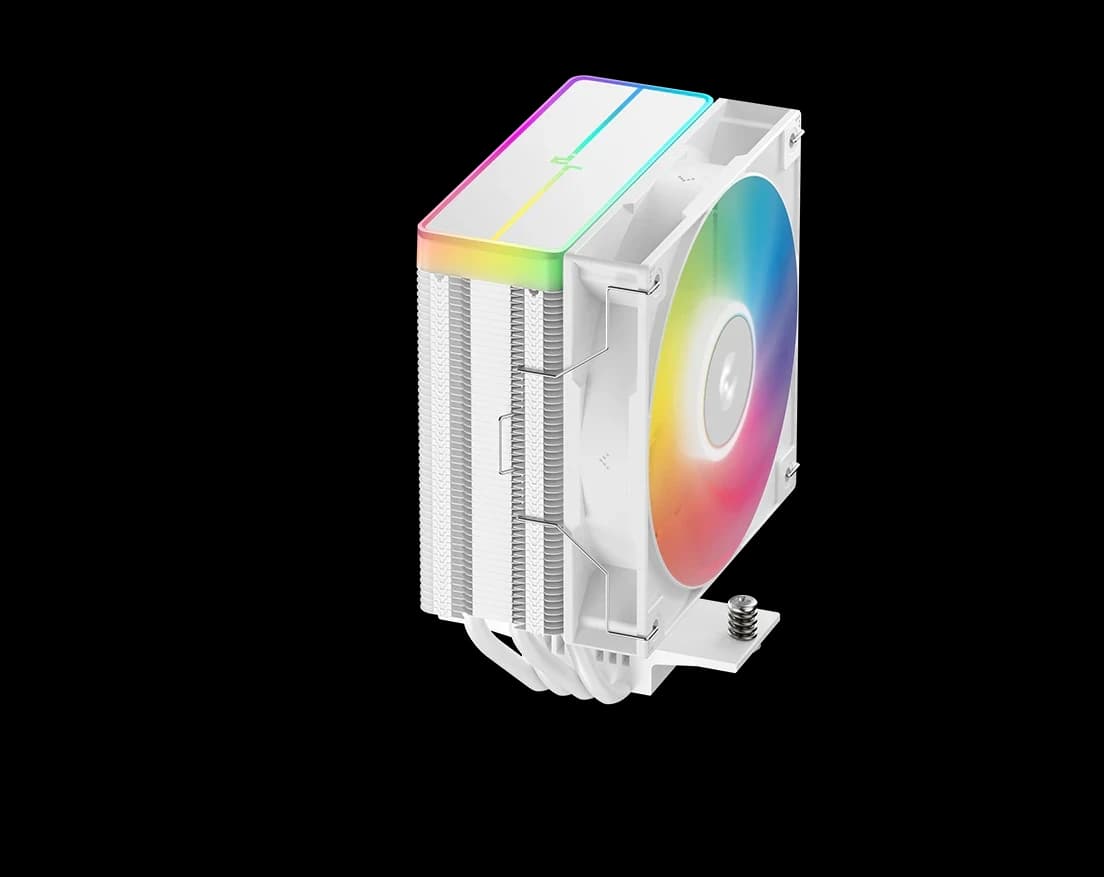 CPU cooler DEEPCOOL AG400 V2 WH ARGB LGA115*/1700/1200/AMD 120mm PWM fan,300-1850rpm,4HP