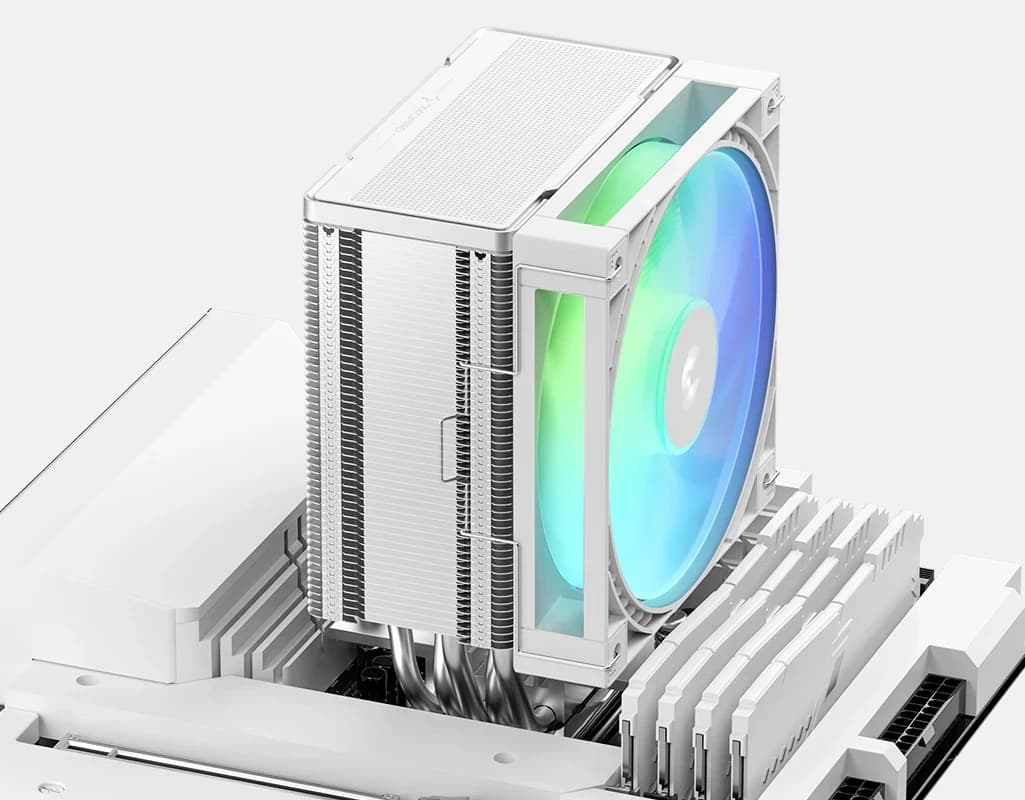 CPU cooler DEEPCOOL AG500 G2 WH ARGB WHITE LGA1700/1851/AMD 120mm PWM fan,300-1950rpm,5HP