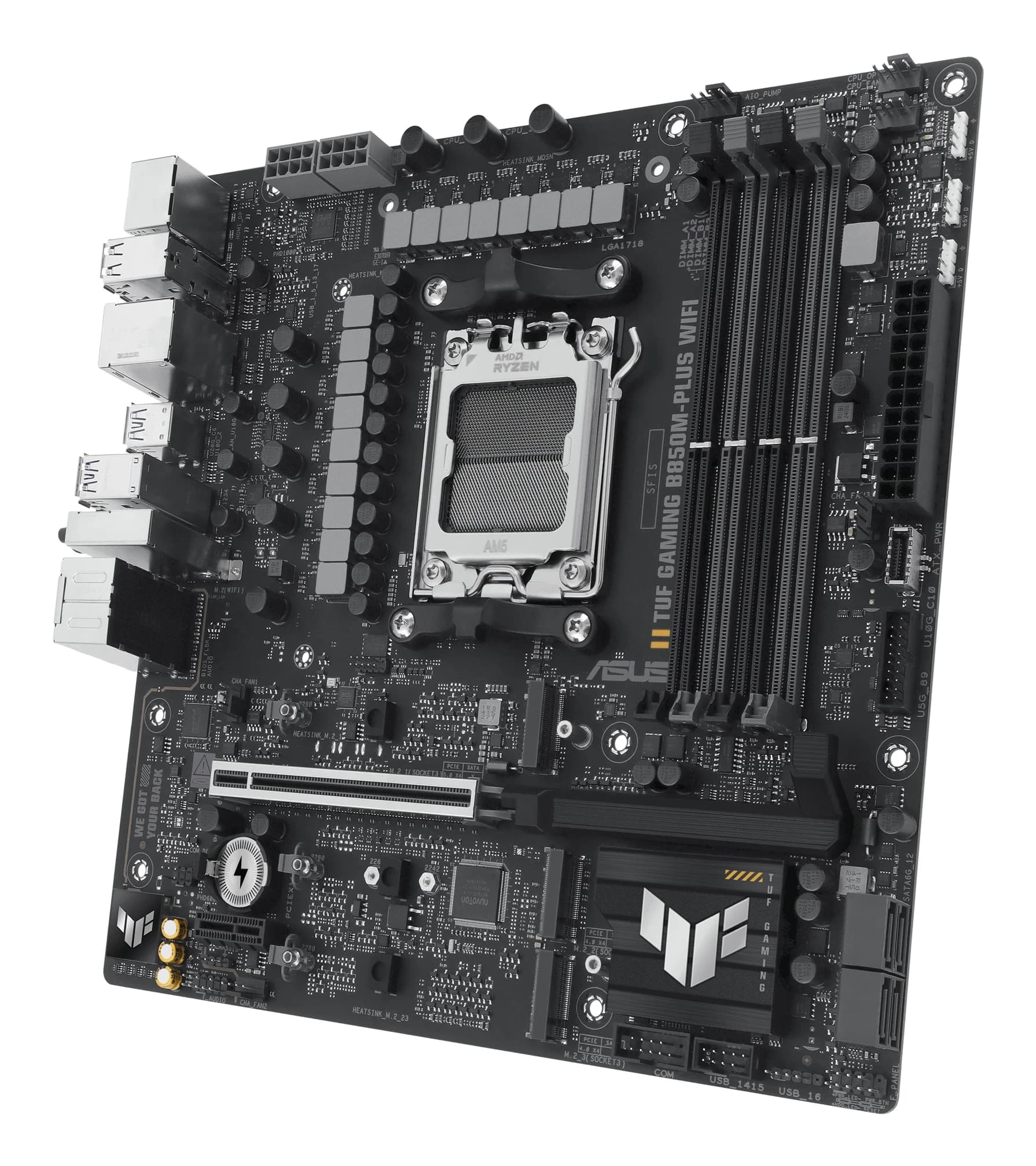 MB AM5 ASUS TUF GAMING B850M-PLUS,4xDDR5,12xUSB,mATX,3xM.2,2PCIe16x, PCIe1x DP HDMI