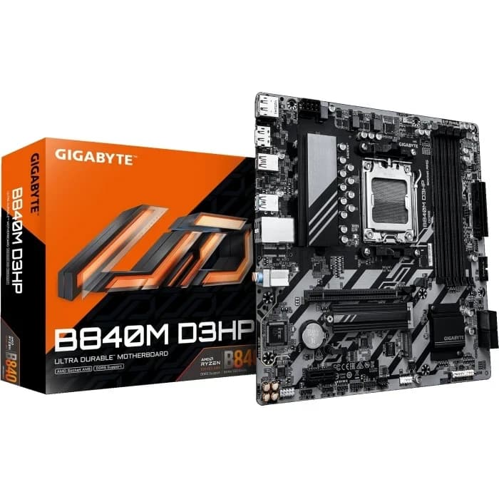 MB AM5 GIGABYTE B840M D3HP,4xDDR5,10xUSB,mATX,M.2,4xSATA,PCIe16x, PCIe1x 2xDP HDMI Type-C