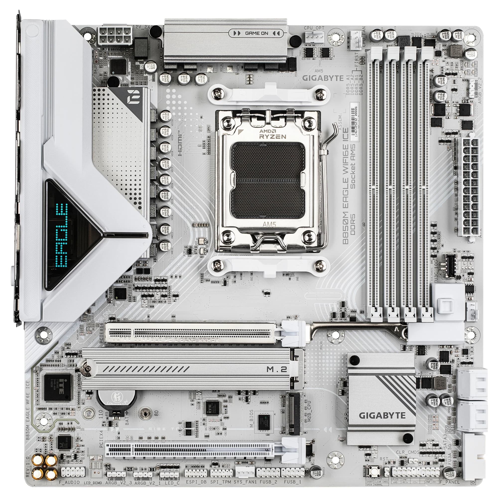 MB AM5 GIGABYTE B850M EAGLE WF6E ICE,4xDDR5,14xUSB,mATX,2xM.2,4xSATA,2PCIe16x,2xDP HDMI WiFi