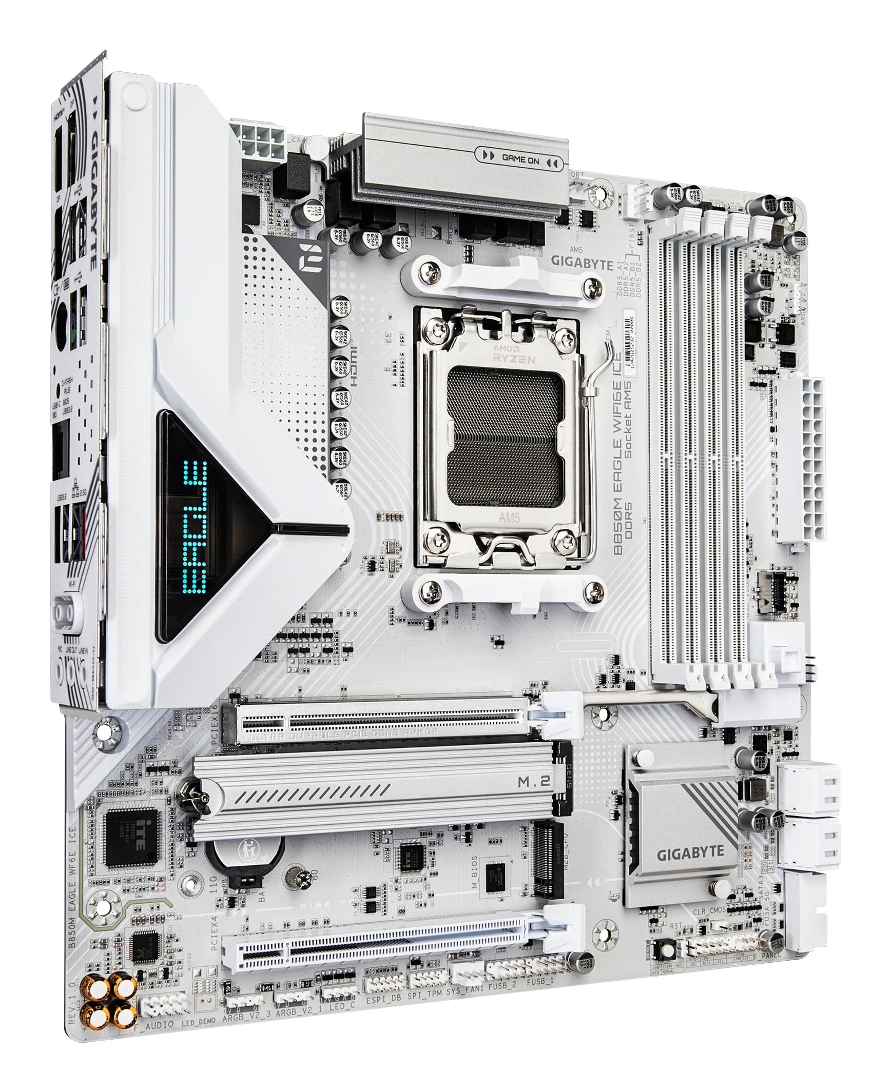 MB AM5 GIGABYTE B850M EAGLE WF6E ICE,4xDDR5,14xUSB,mATX,2xM.2,4xSATA,2PCIe16x,2xDP HDMI WiFi