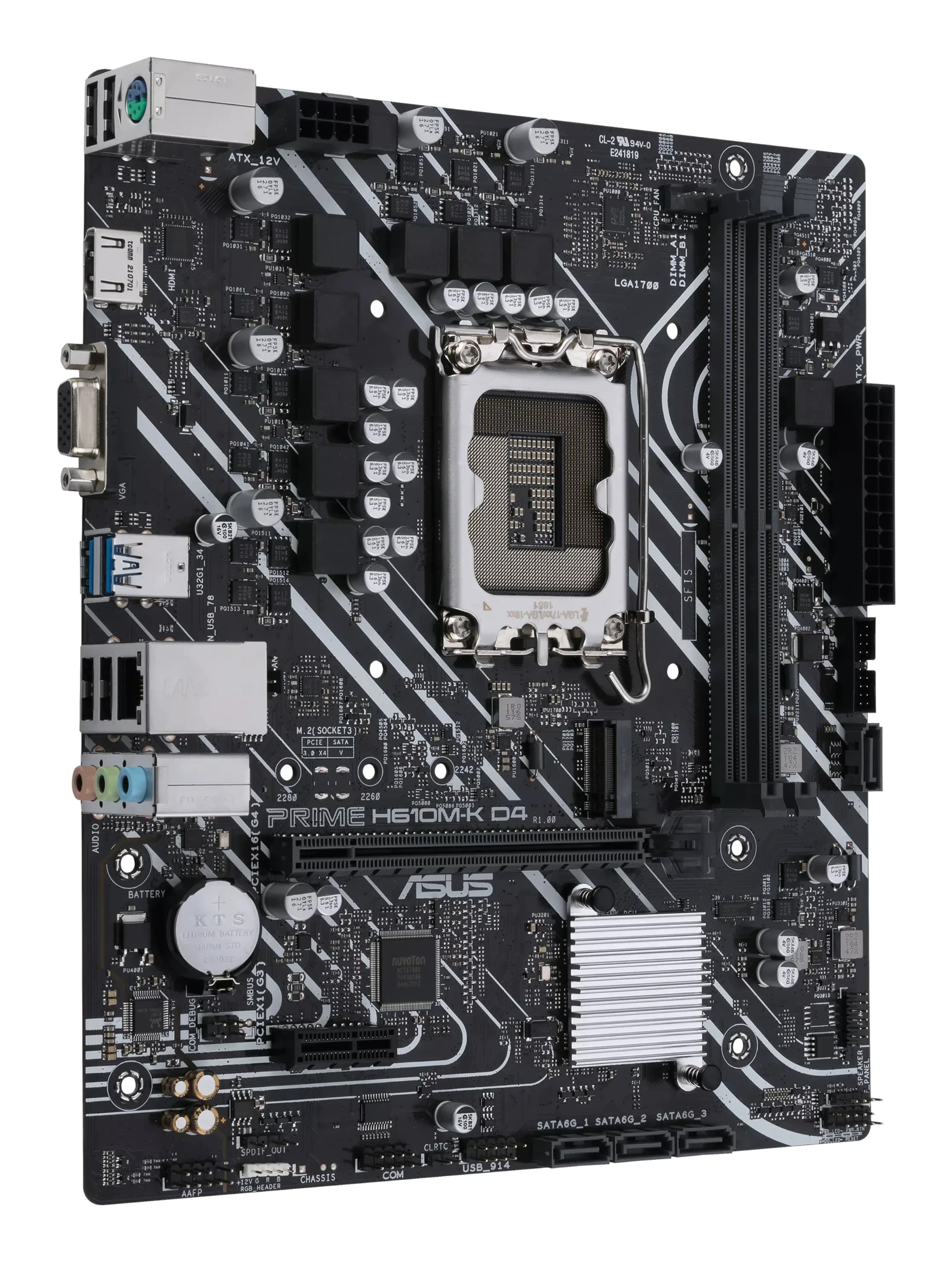 MB LGA1700 ASUS H610M-K D4,2xDDR4,12xUSB,M.2,4xSATAIII,mATX,PCIe16x, PCIe1x, HDMI,VGA