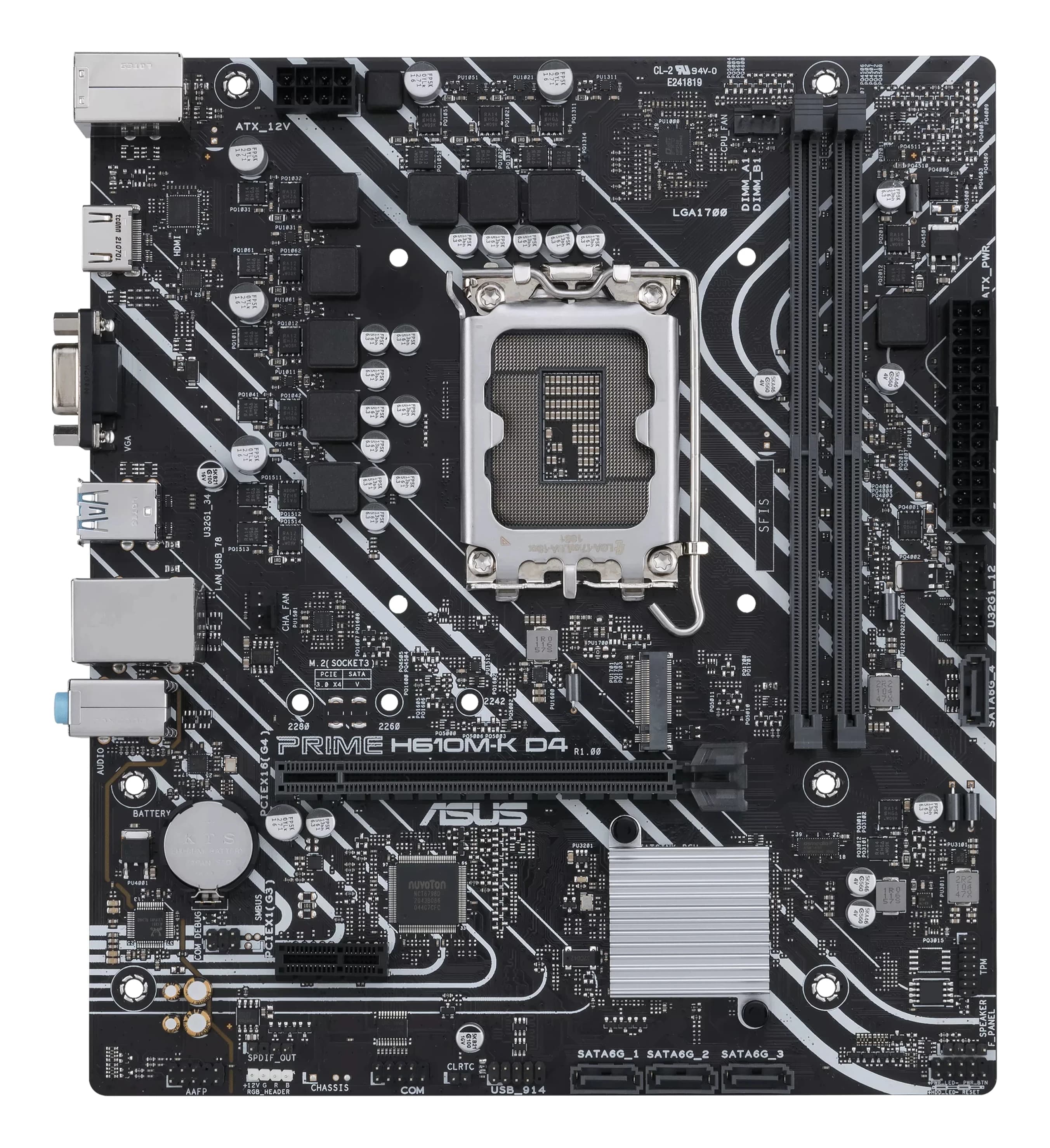 MB LGA1700 ASUS H610M-K D4,2xDDR4,12xUSB,M.2,4xSATAIII,mATX,PCIe16x, PCIe1x, HDMI,VGA