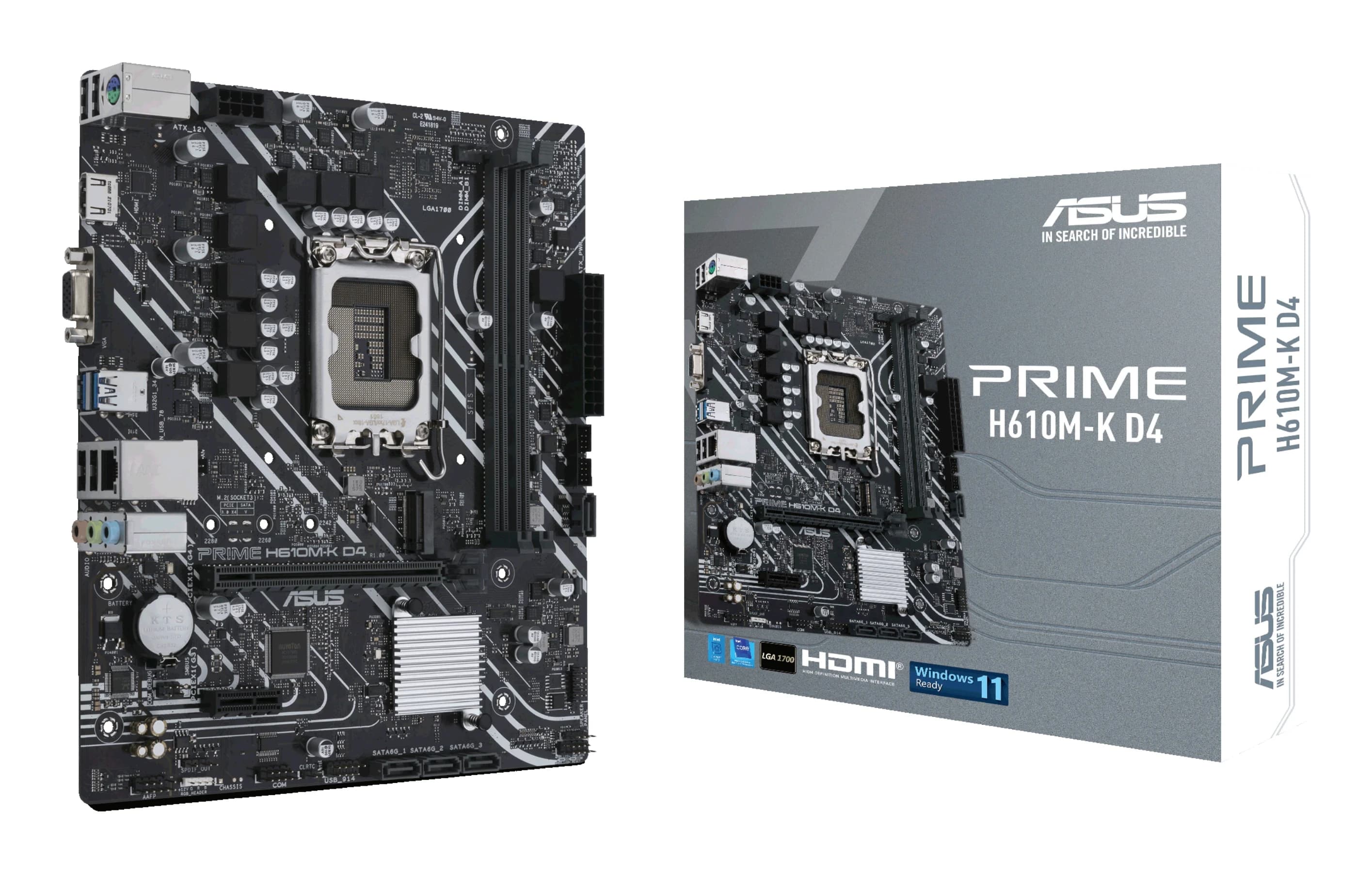 MB LGA1700 ASUS H610M-K D4,2xDDR4,12xUSB,M.2,4xSATAIII,mATX,PCIe16x, PCIe1x, HDMI,VGA