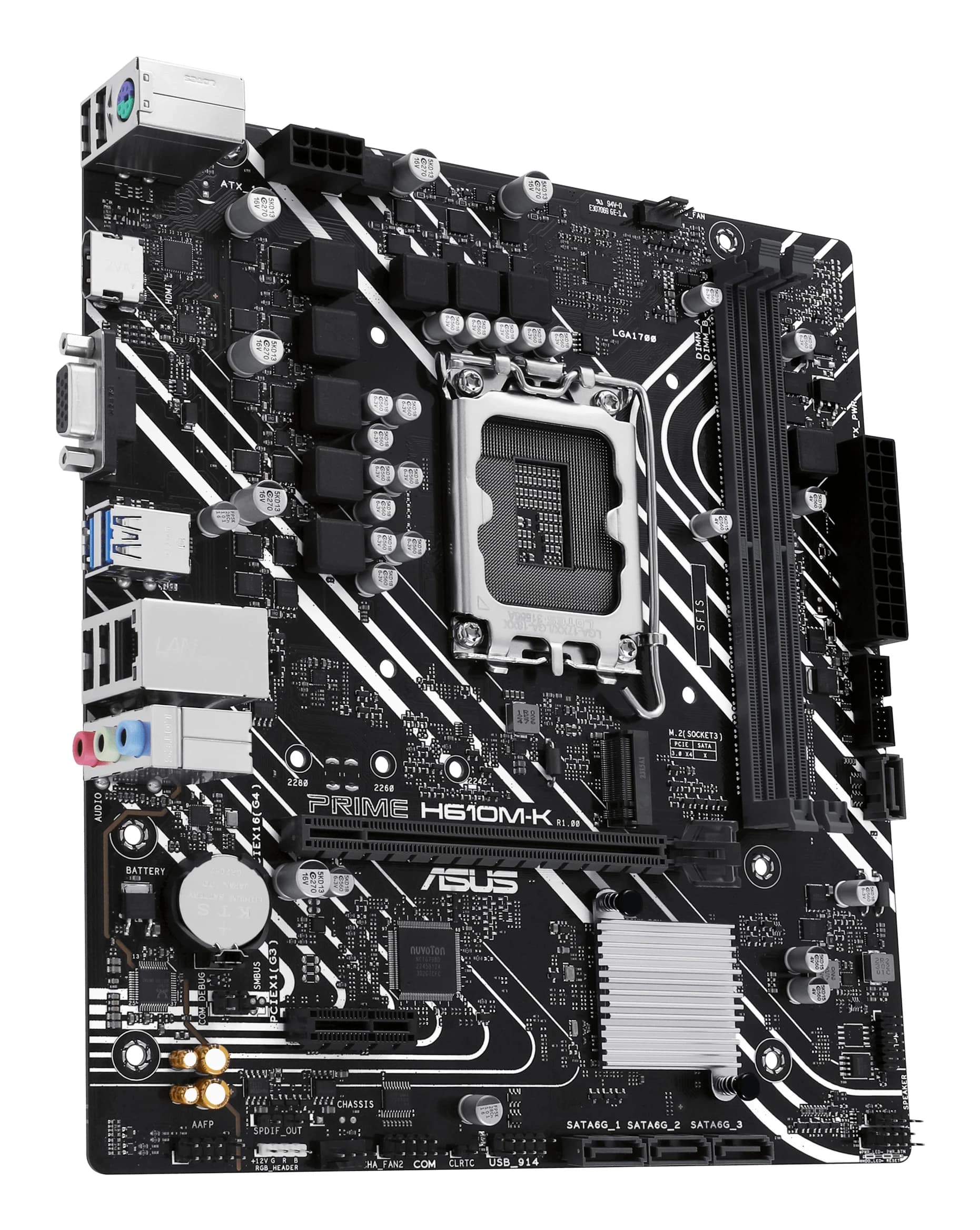 MB LGA1700 ASUS H610M-K,2xDDR5,10xUSB,M.2,4xSATAIII,mATX,PCIe16x, PCIe1x, HDMI,VGA