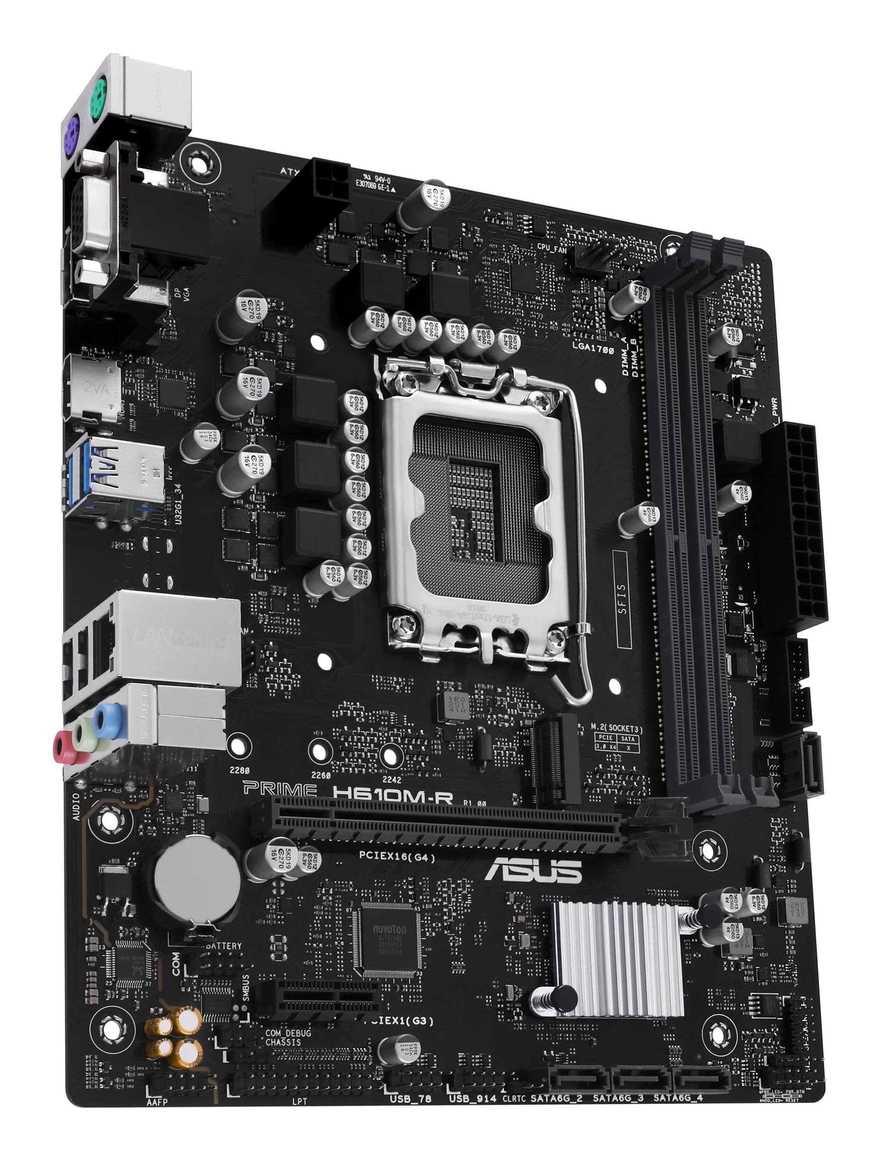 MB LGA1700 ASUS H610M-R-SI,2xDDR5,12xUSB,4xSATAIII,mATX,M.2,PCIe16x, PCIe1x, HDMI,VGA, DP
