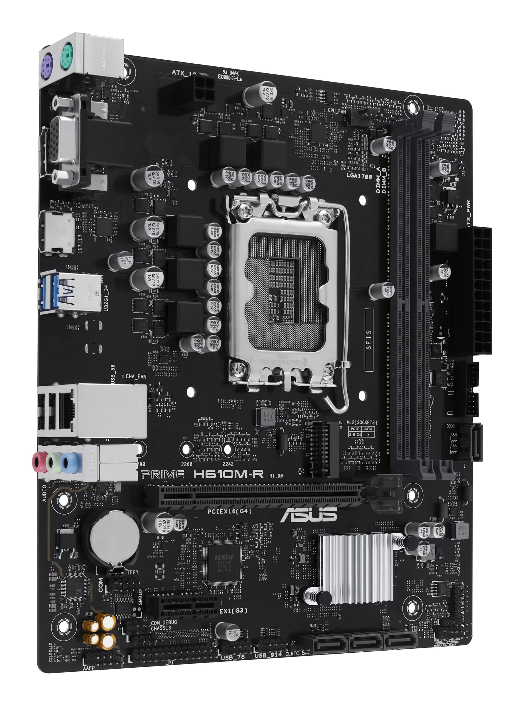 MB LGA1700 ASUS H610M-R-SI,2xDDR5,12xUSB,4xSATAIII,mATX,M.2,PCIe16x, PCIe1x, HDMI,VGA, DP
