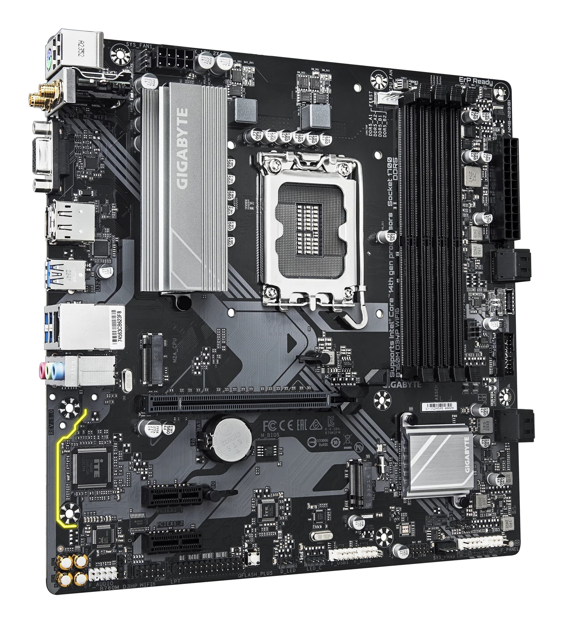MB LGA1700 GIGABYTE B760M D3HP WIFI6,4xDDR5,12xUSB,4xSATAIII,mATX,PCIe16x,PCIe1x,VGA,HDMI,DP,WiFi