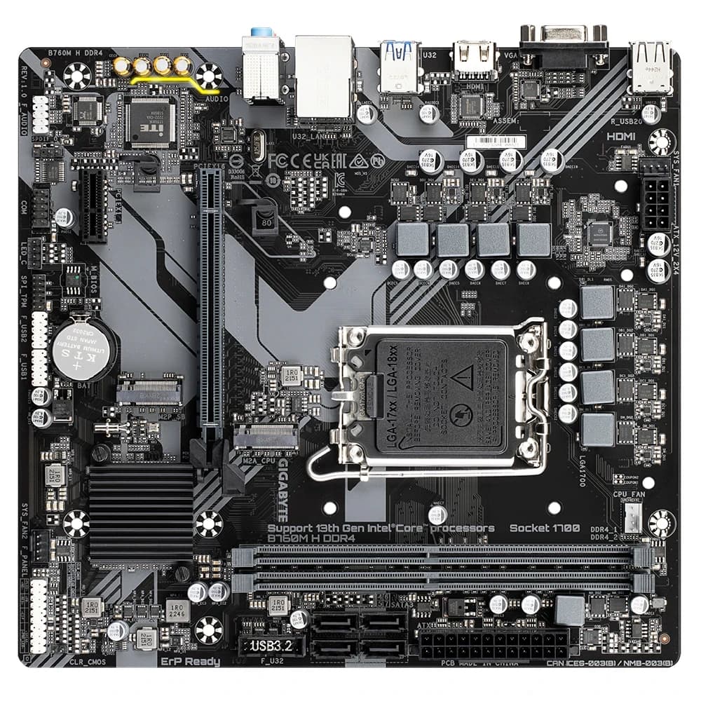 MB LGA1700 GIGABYTE B760M H DDR4