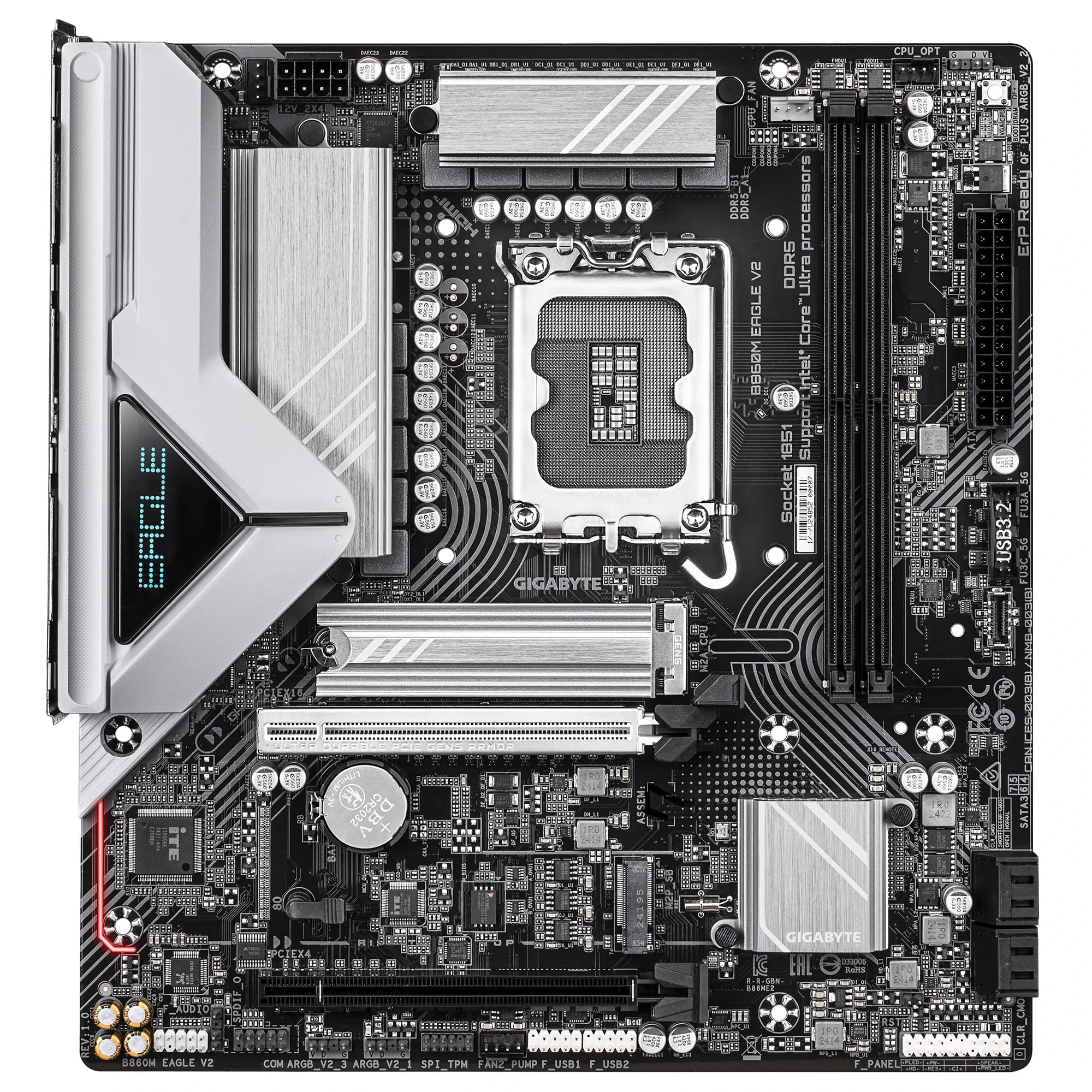 MB LGA1851 GIGABYTE B860M EAGLE V2,2xDDR5,9xUSB,mATX,2xM.2, 4xSATA, 1PCIe16x, 1PCIe1x, HDMI,DP