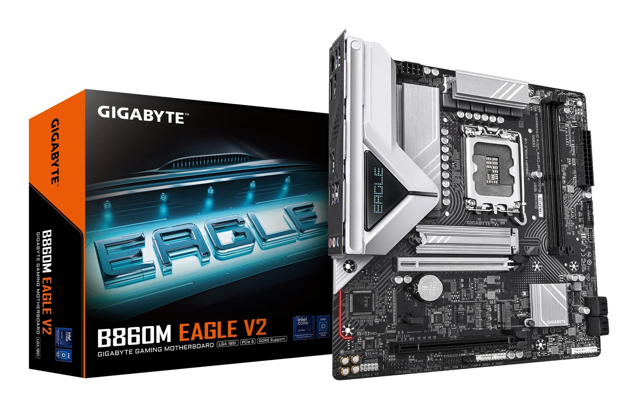 MB LGA1851 GIGABYTE B860M EAGLE V2,2xDDR5,9xUSB,mATX,2xM.2, 4xSATA, 1PCIe16x, 1PCIe1x, HDMI,DP