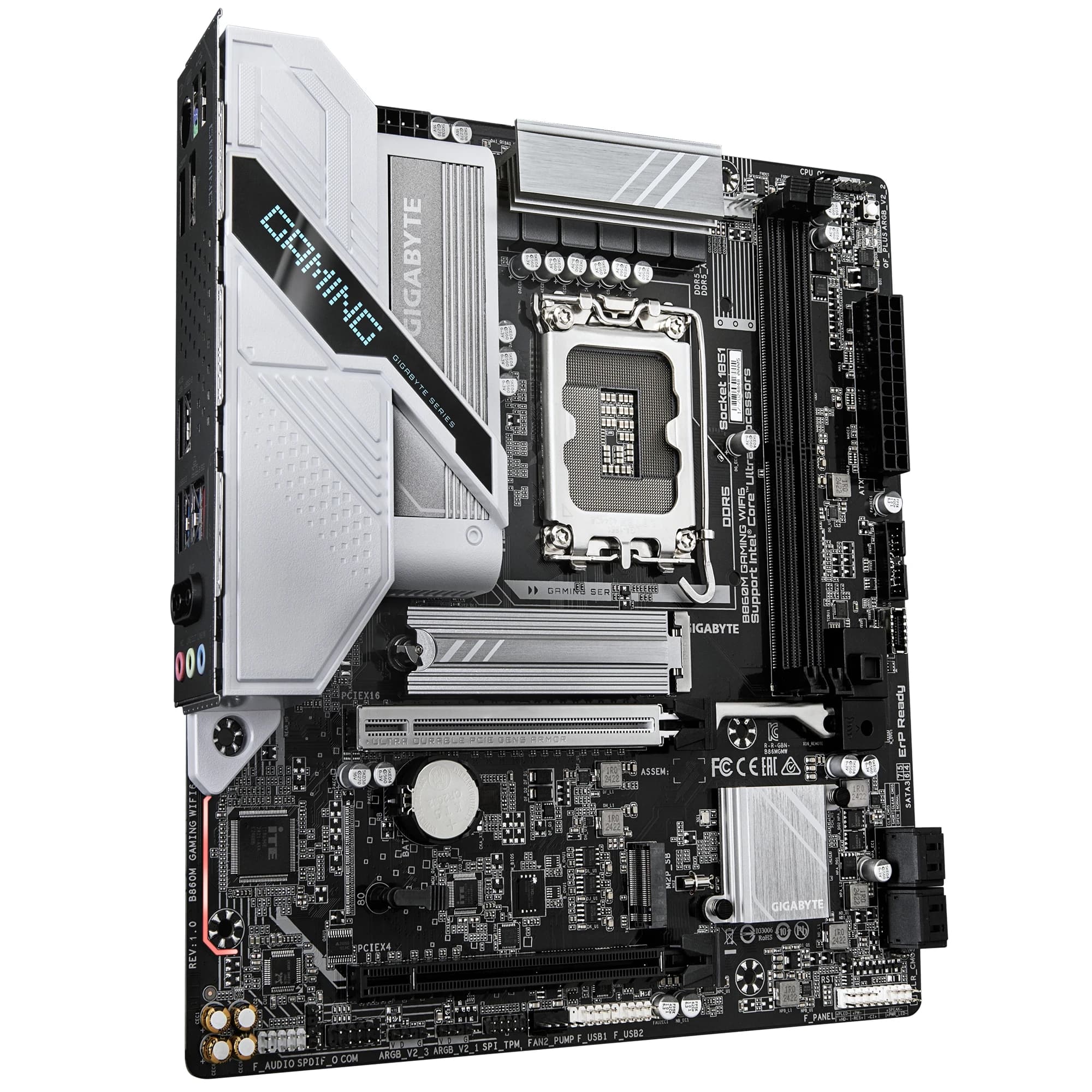 MB LGA1851 GIGABYTE B860M GAMING WIFI6,2xDDR5,11xUSB,mATX,2xM.2,4xSATA, 2PCIe16x,HDMI,DP,Type-C,WiFi