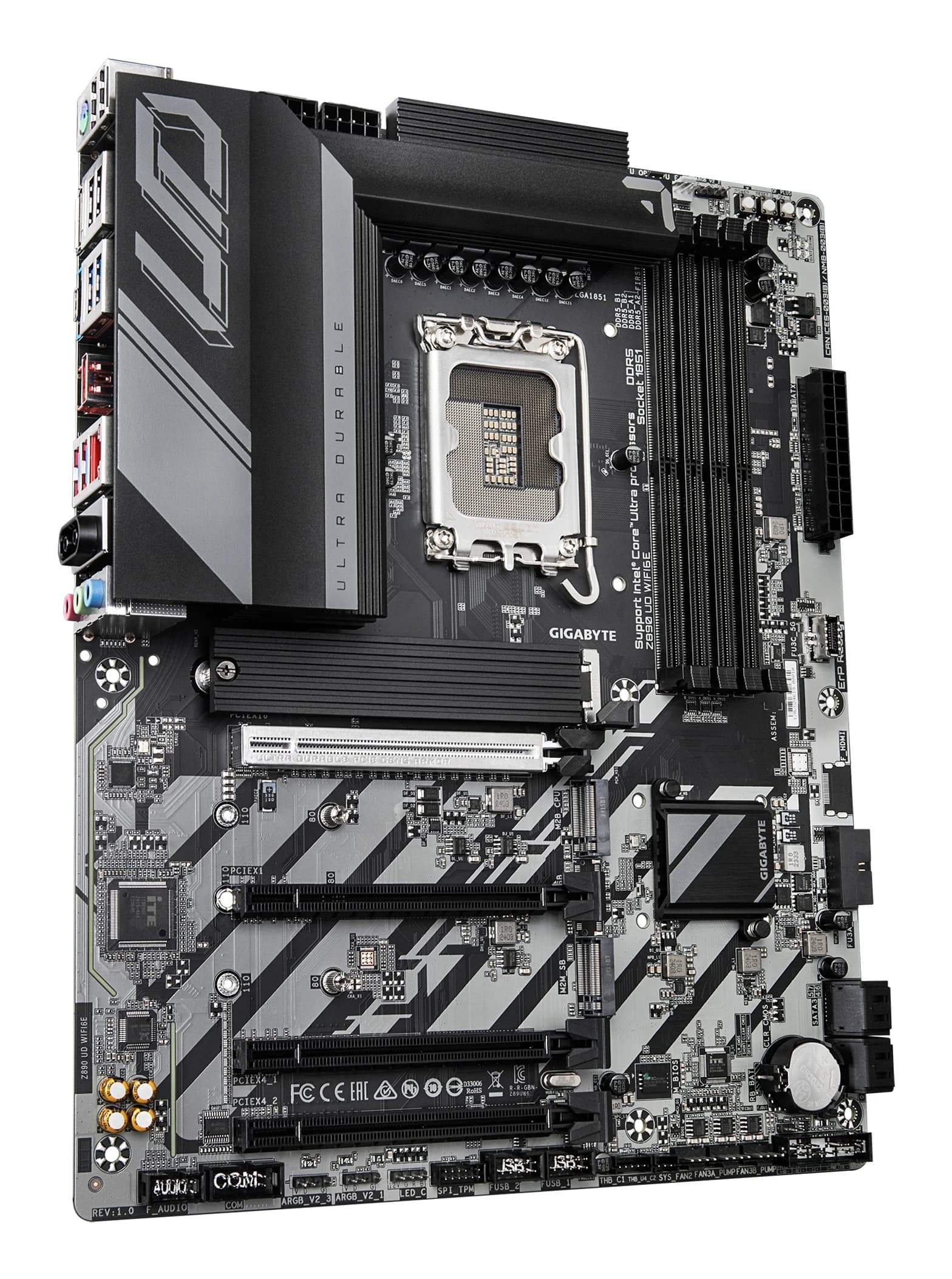 MB LGA1851 GIGABYTE Z890 UD WIFI6E,4xDDR5,17xUSB,ATX,M.2,4PCIe16x,DP