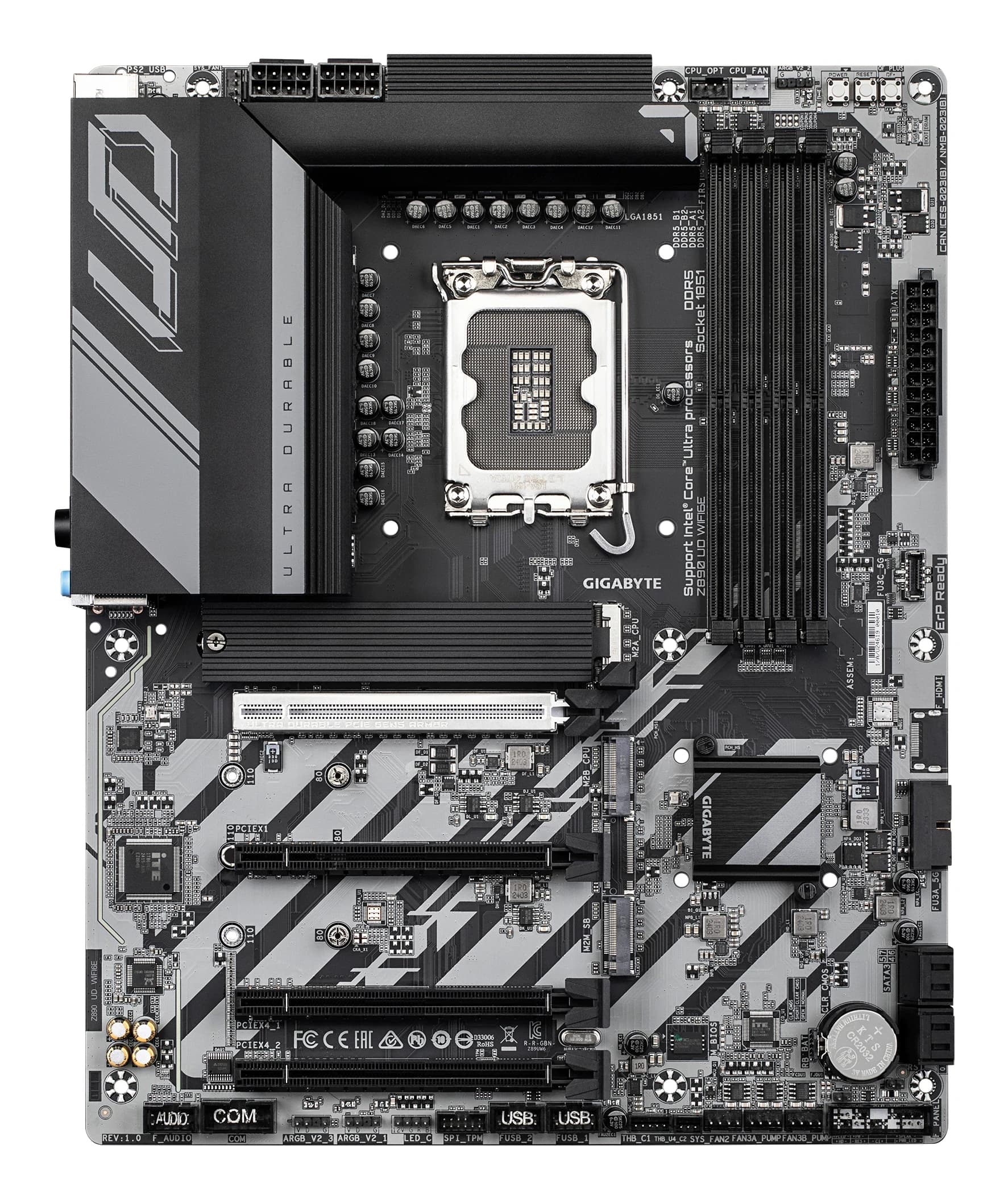 MB LGA1851 GIGABYTE Z890 UD WIFI6E,4xDDR5,17xUSB,ATX,M.2,4PCIe16x,DP