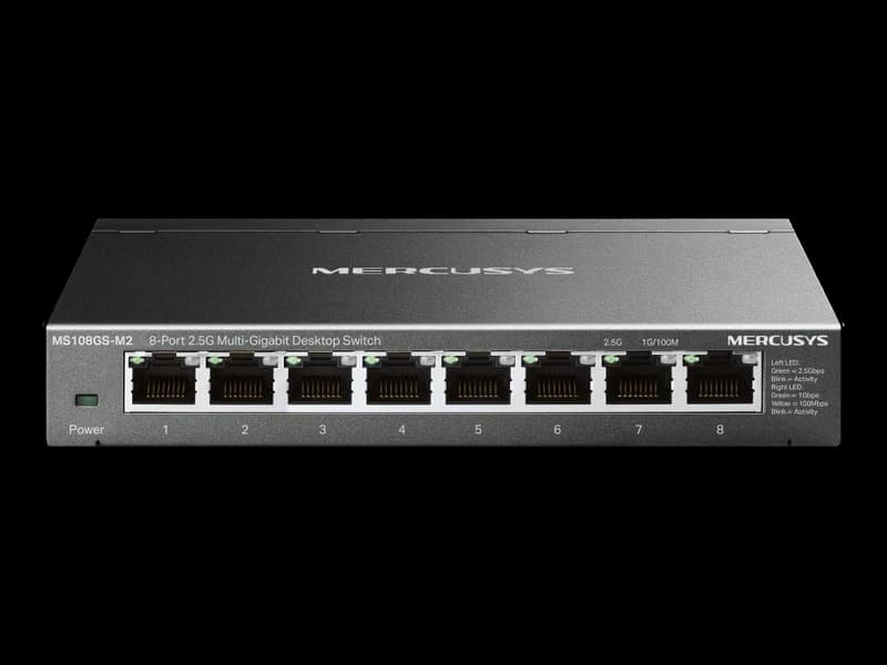 HUB Switch Mercusys(TP-Link)MS108GS-M2 8-port 2.5G Multi-Gigabit