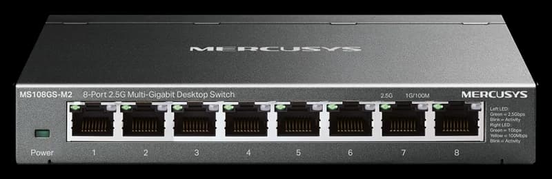 HUB Switch Mercusys(TP-Link)MS108GS-M2 8-port 2.5G Multi-Gigabit