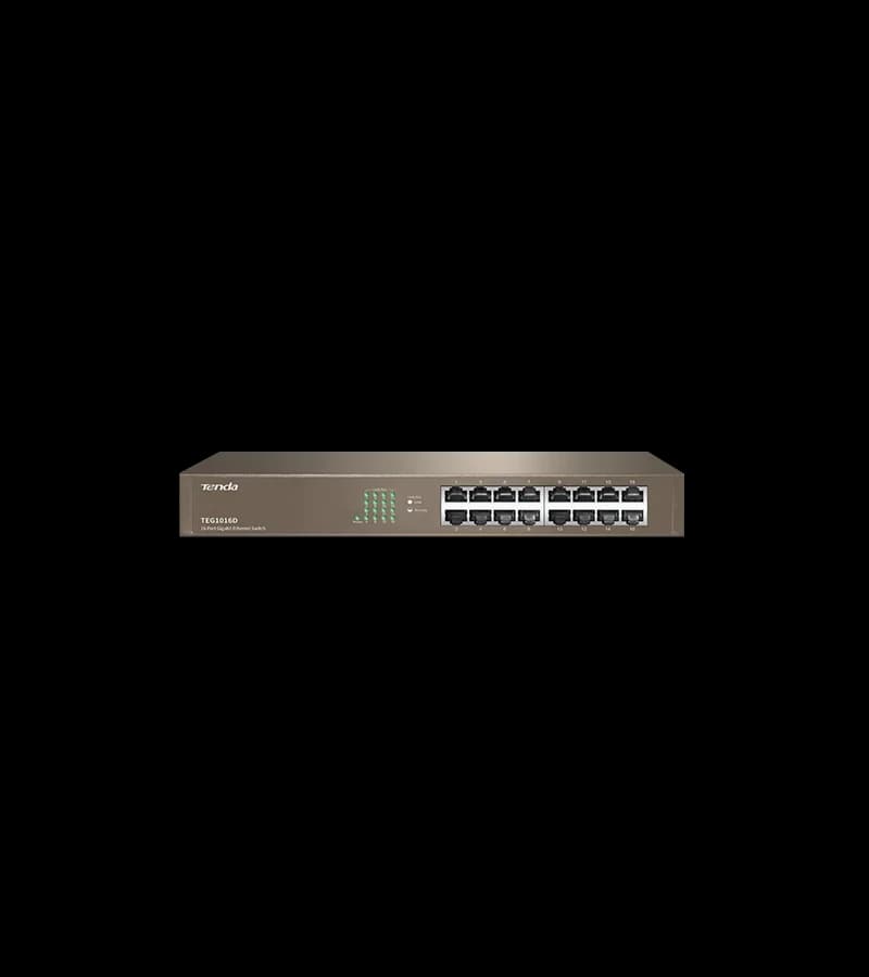 Коммутатор Tenda TEG1016D (16 портов, 10/100/1000 Мбит/с)