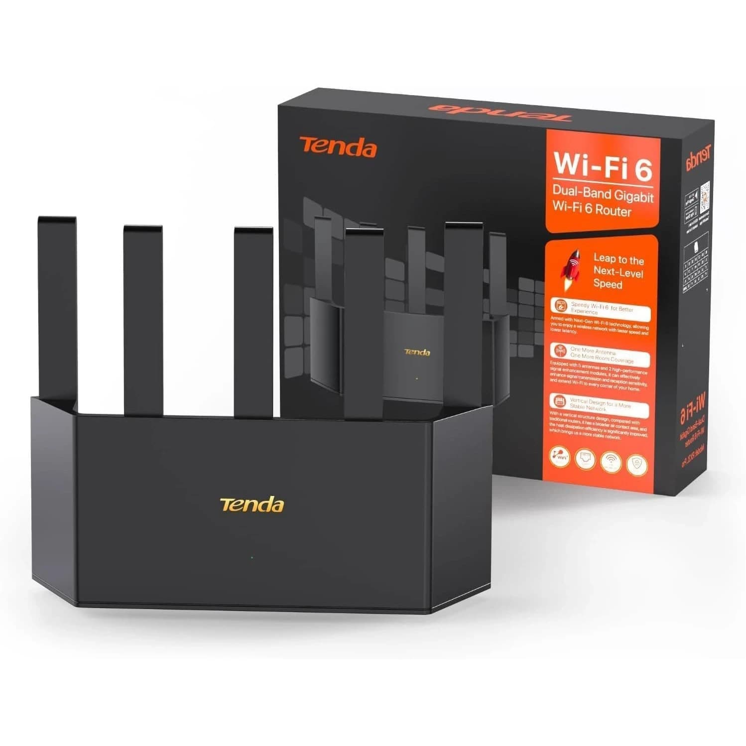 Wireless AP+Router Tenda TX2L Pro AX1500 Smart Dual Band Gigabit Router 5*6dBi Antenna 300+1201Mbps