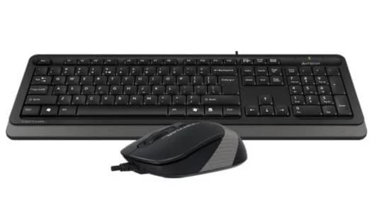 A4TECH FSTYLER F1010 (FM10+FK10) MULTIMEDIA SLEEK COMFORT KEYBOARD + MOUSE COMBO SET USB BLACK US+R