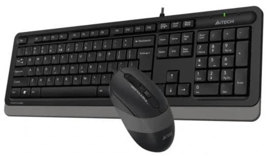 A4TECH FSTYLER F1010 (FM10+FK10) MULTIMEDIA SLEEK COMFORT KEYBOARD + MOUSE COMBO SET USB BLACK US+R