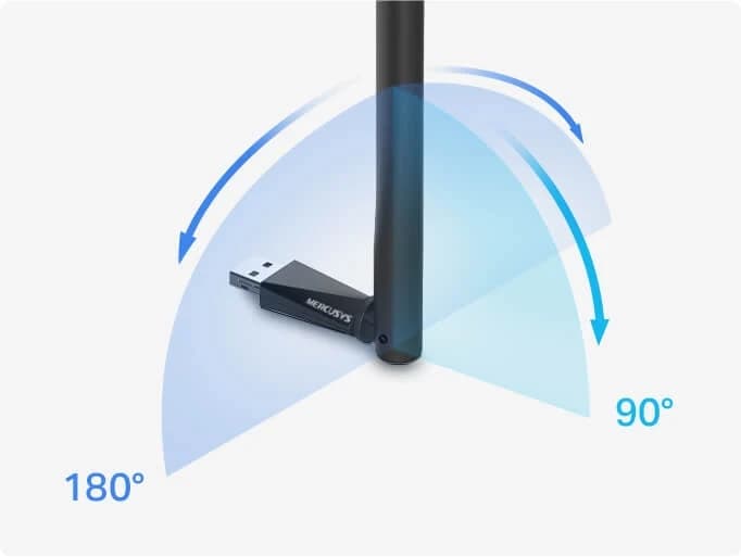Wireless Adapter Mercusys(TP-Link)MA30H AC1300 400+867Mbps Dualband Wireless USB Adapter Antenna