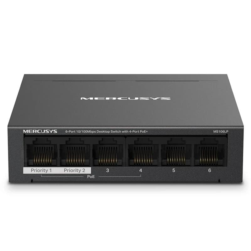 Коммутатор TP-Link MS106LP (40 Вт PoE+)