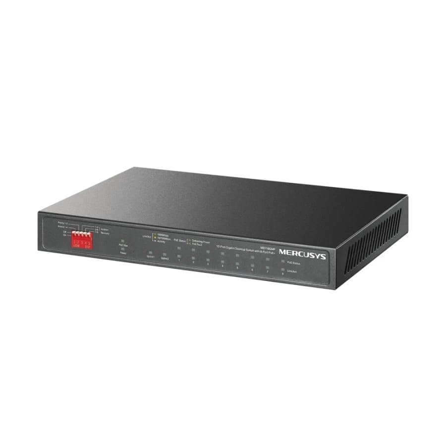 HUB Switch Mercusys(TP-Link)MS110GMP 10-Port Gigabit Desktop Switch with 8-Port 111W PoE+