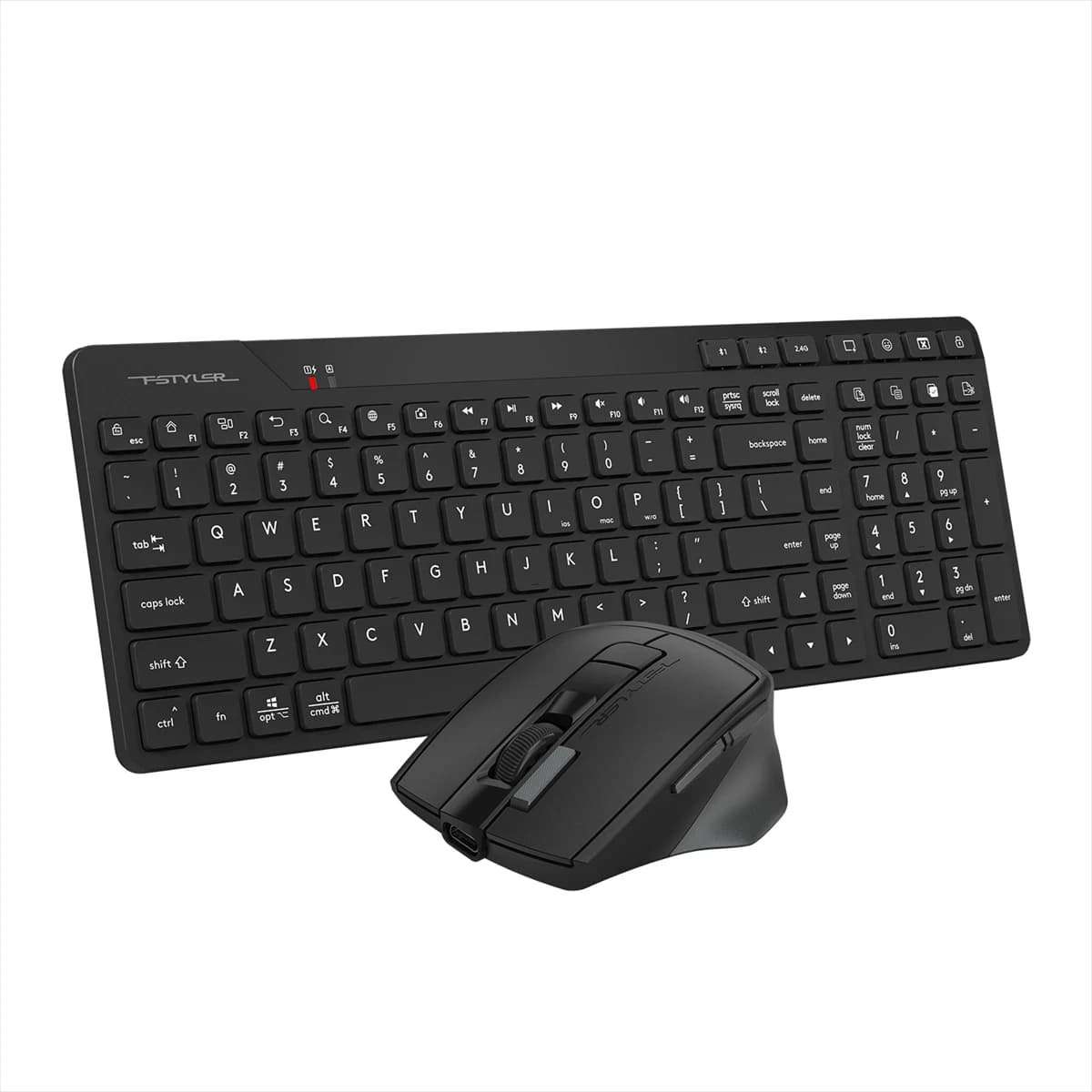 Комплект клавиатура и мышь A4Tech FSTYLER FB2800C Air2 (BT+2.4G, QuietKey) чёрный