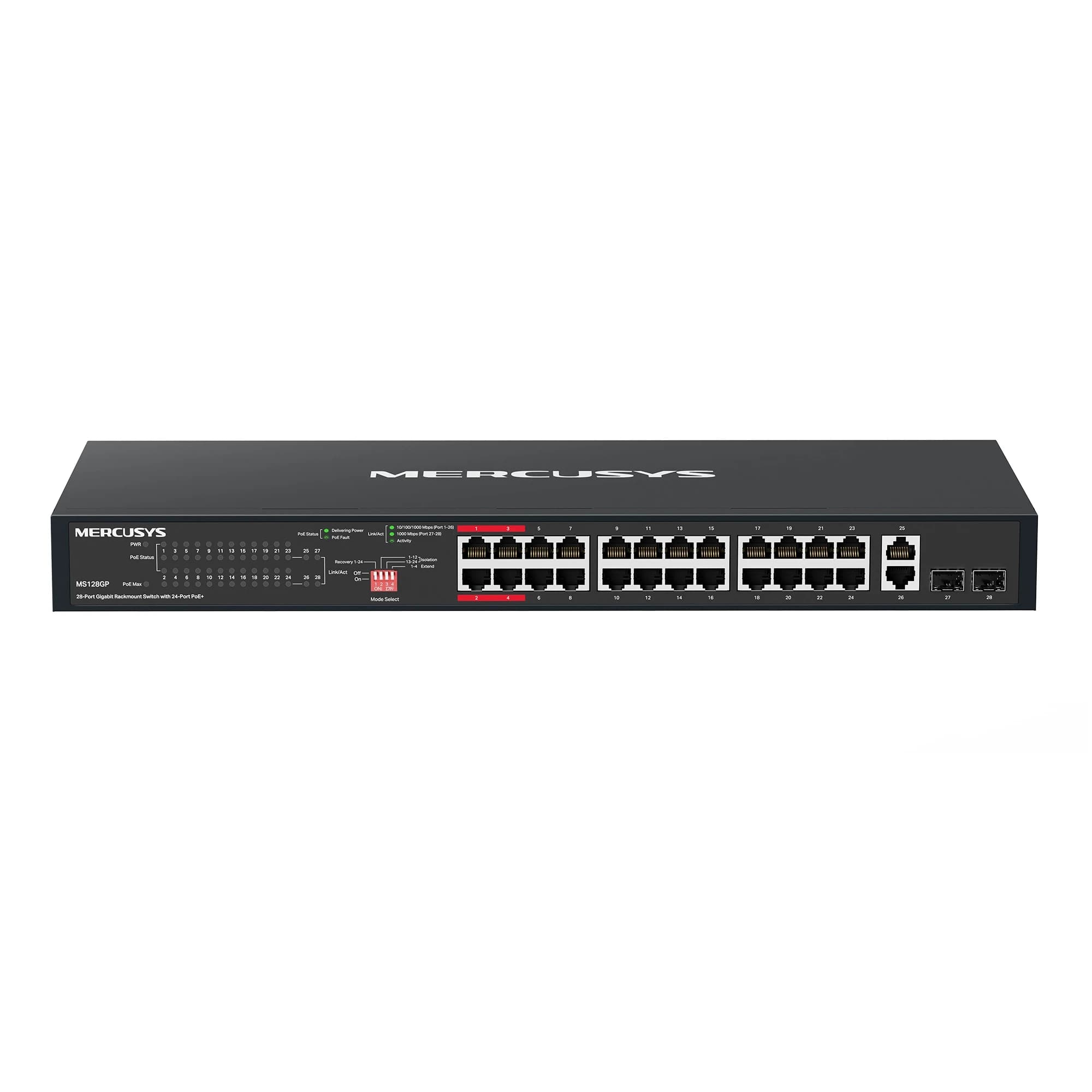 HUB Switch Mercusys(TP-Link)MS128GP 28-Port Gigabit Desktop Switch with 24-Port 295W PoE+